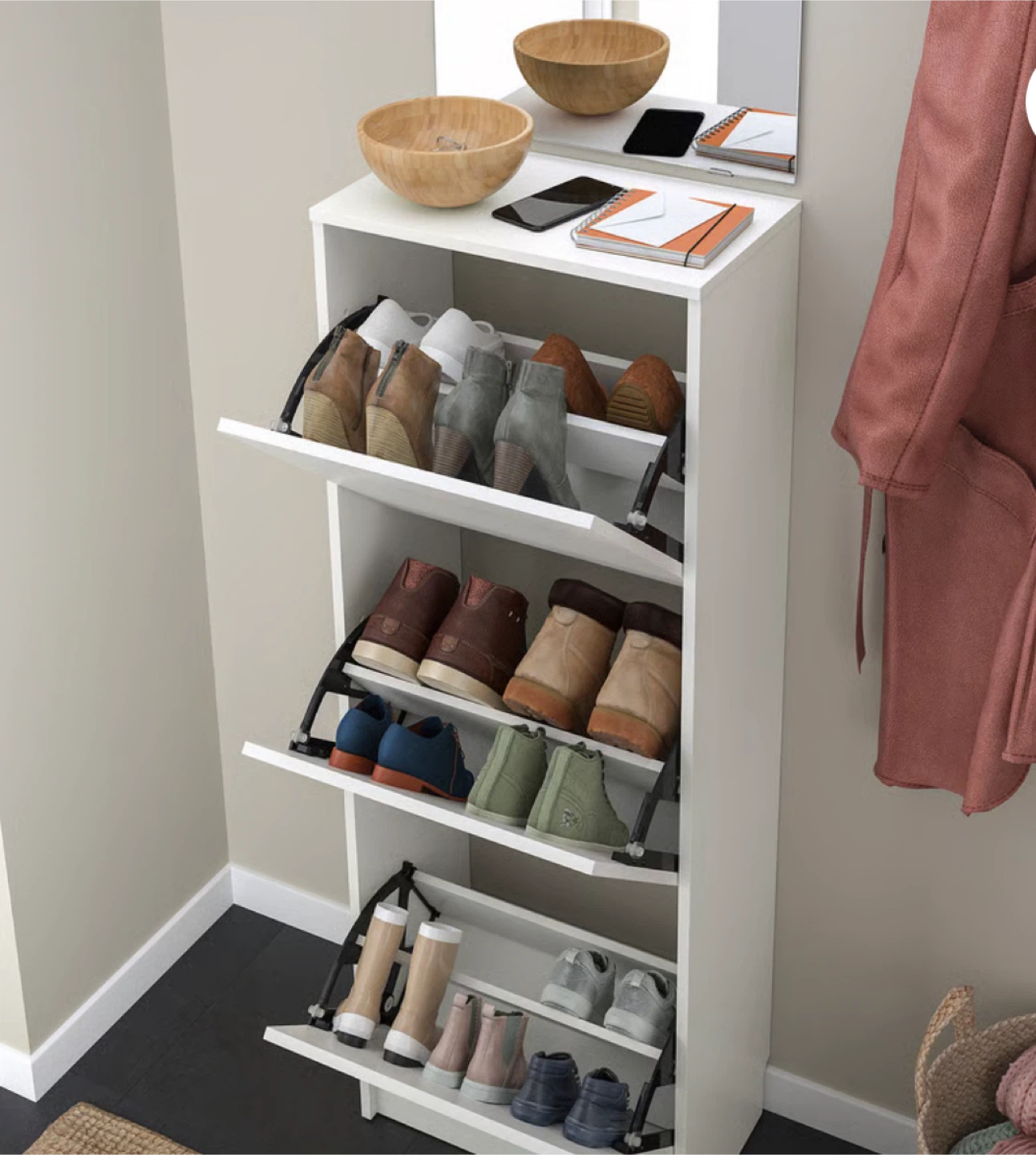 IKEA Hemnes White Shoe Cabinet - photo 5