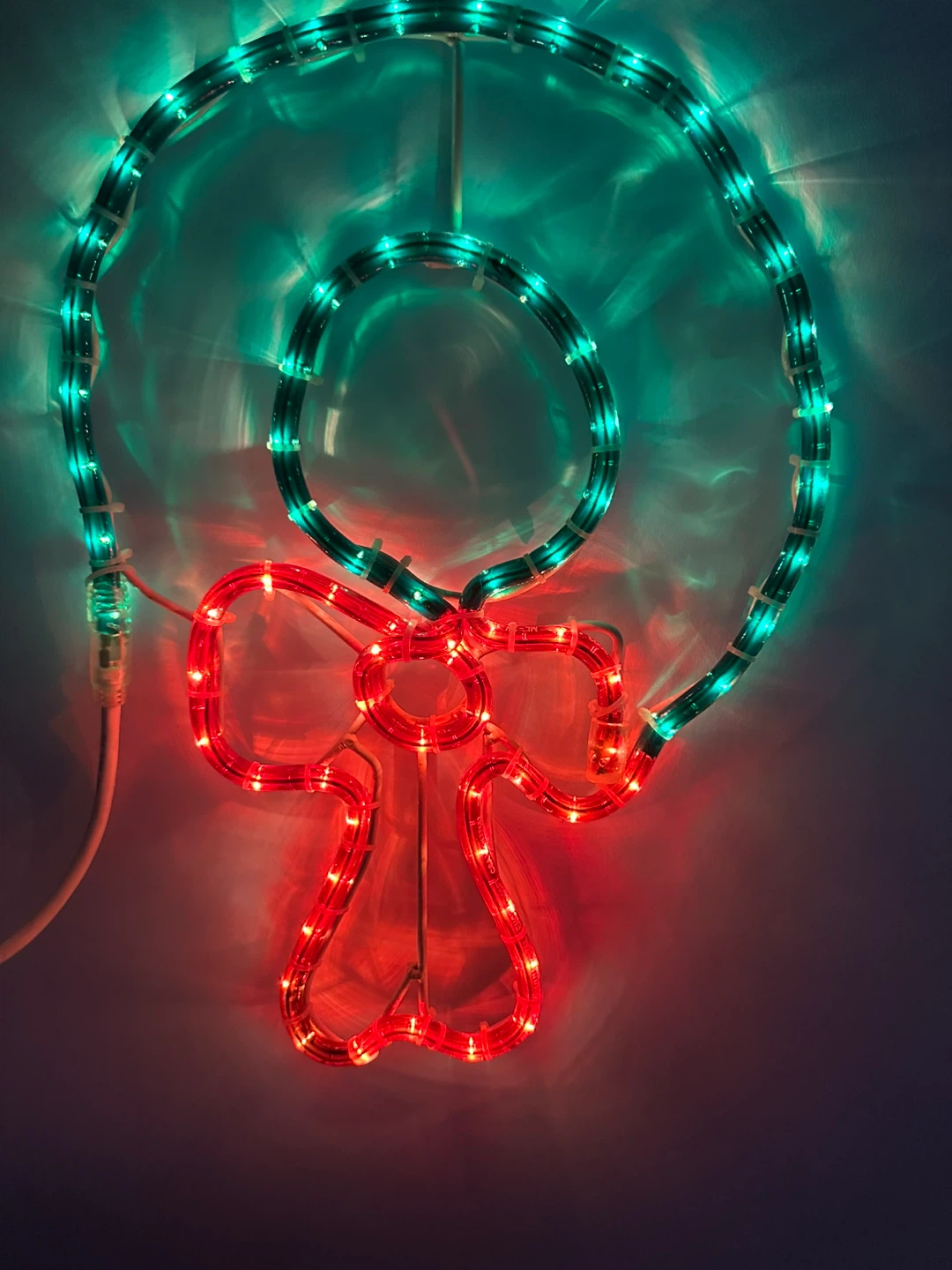 Christmas Wreath Window Lights