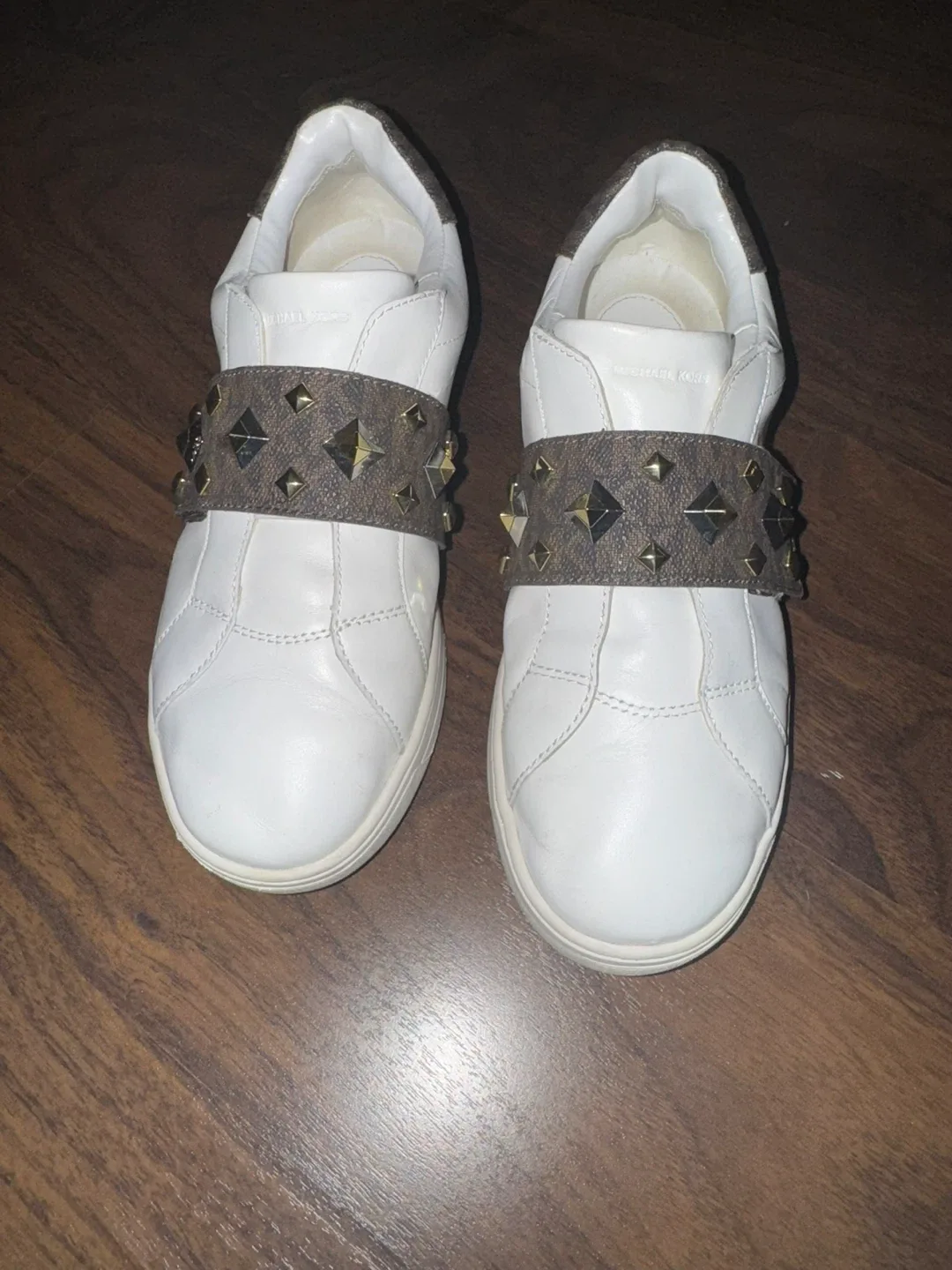 Michael Kors White Leather Sneakers image indicator(2)