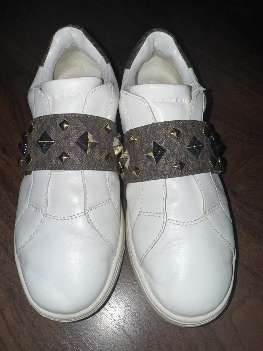 Michael Kors White Leather Sneakers image indicator(4)