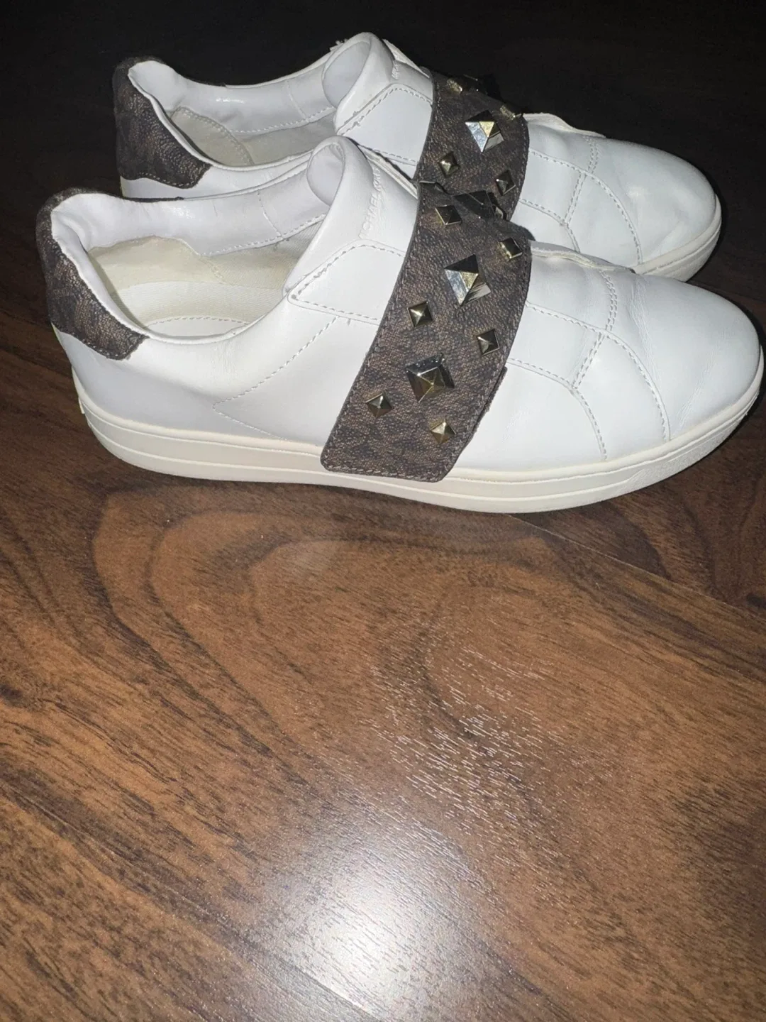 Michael Kors White Leather Sneakers image indicator(3)
