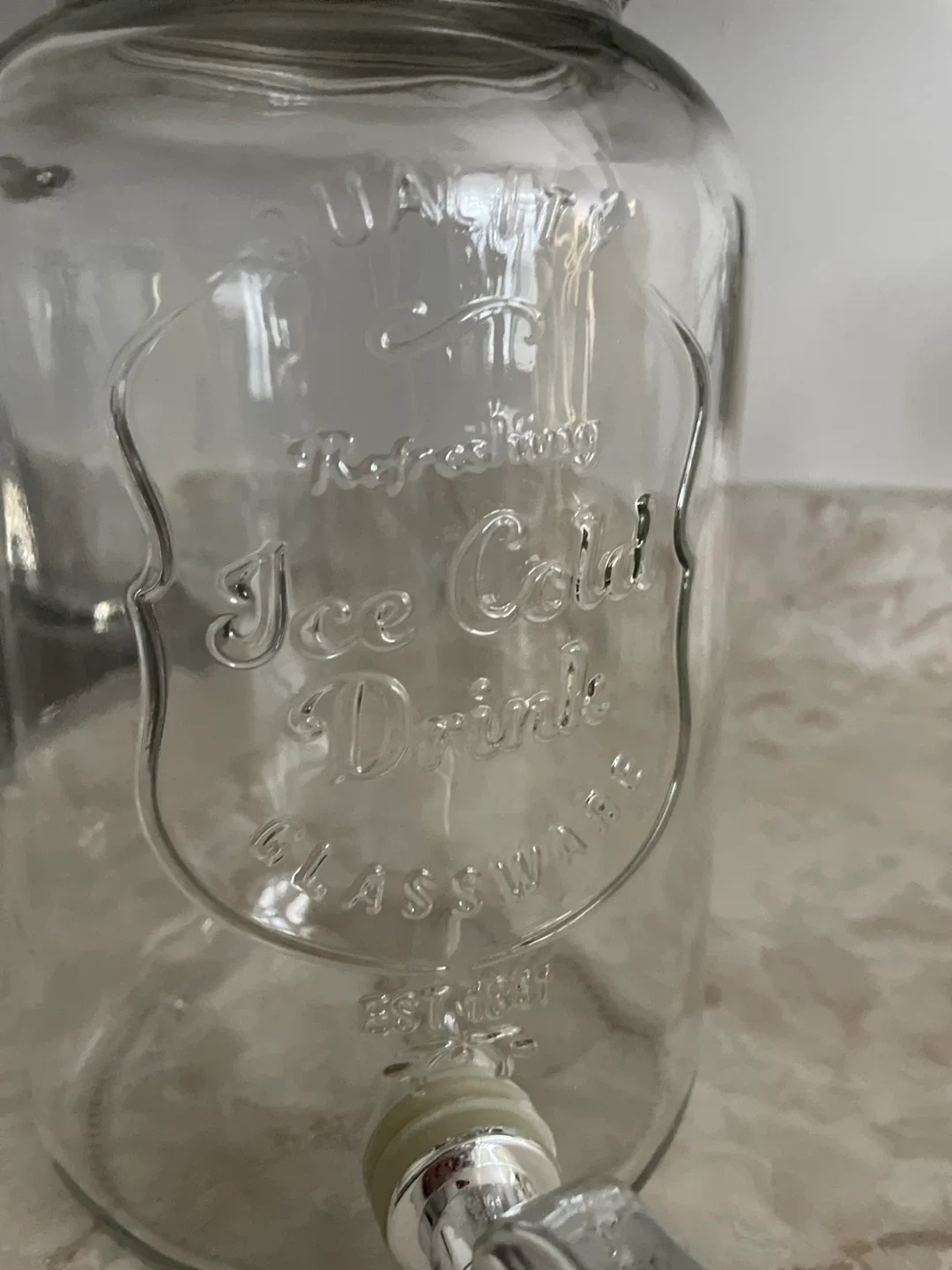 Glass Drink Dispenser with Spigot image indicator(3)