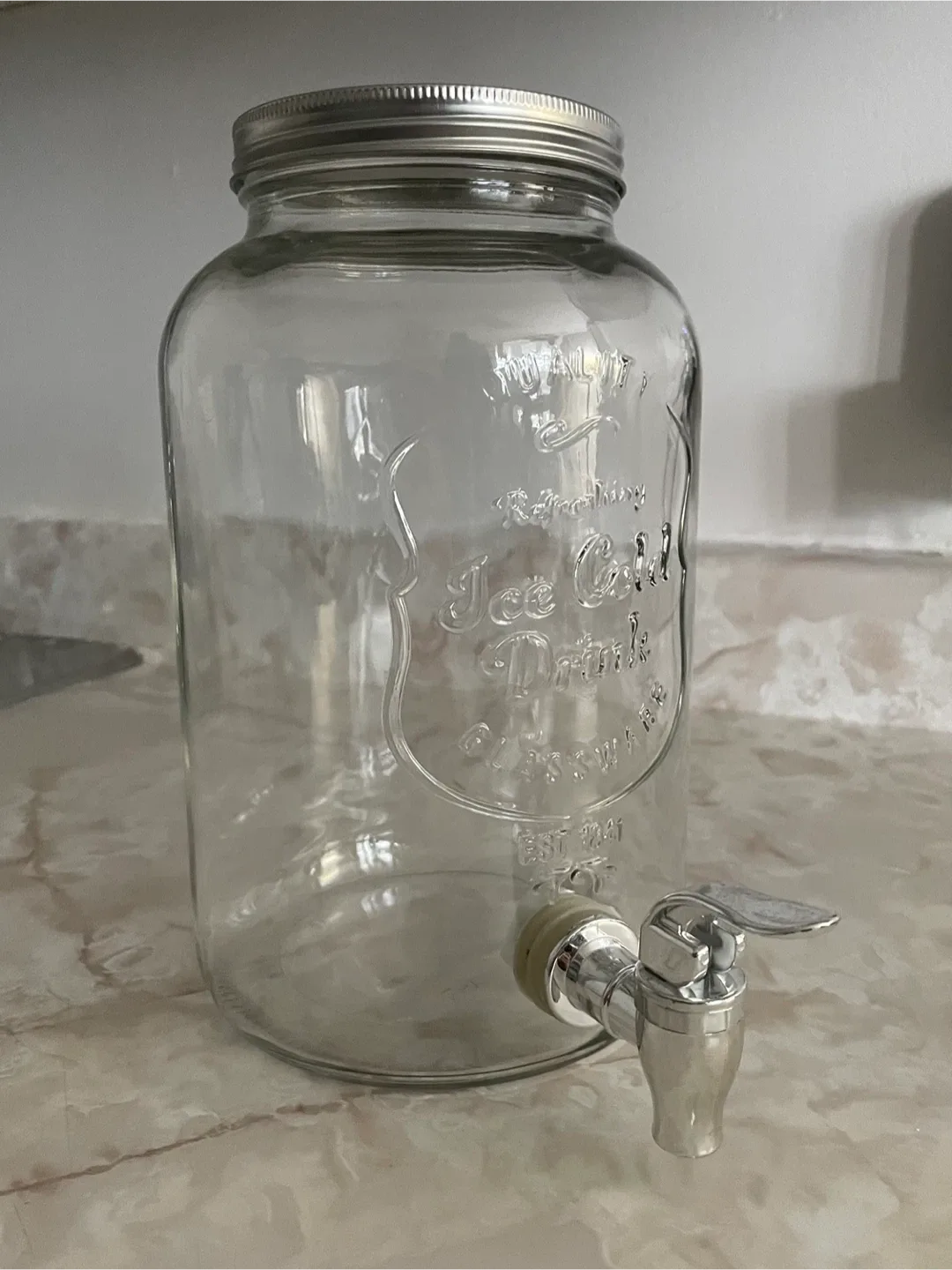 Glass Drink Dispenser with Spigot image indicator(2)