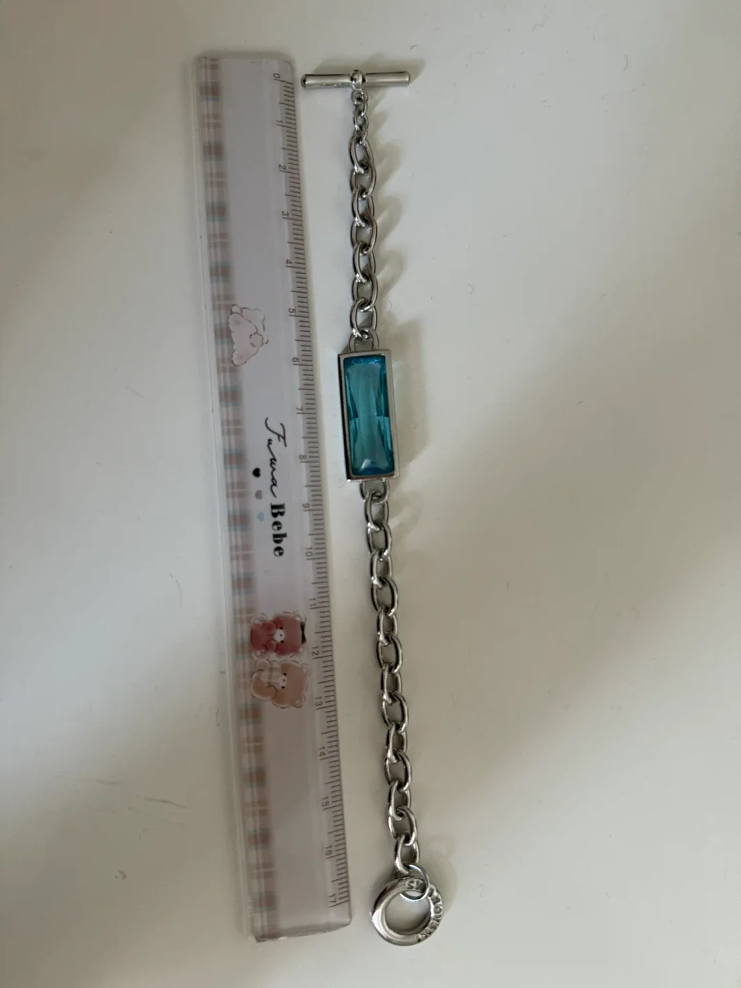 Swarovski Silver Bracelet with Blue Stone thumbnail