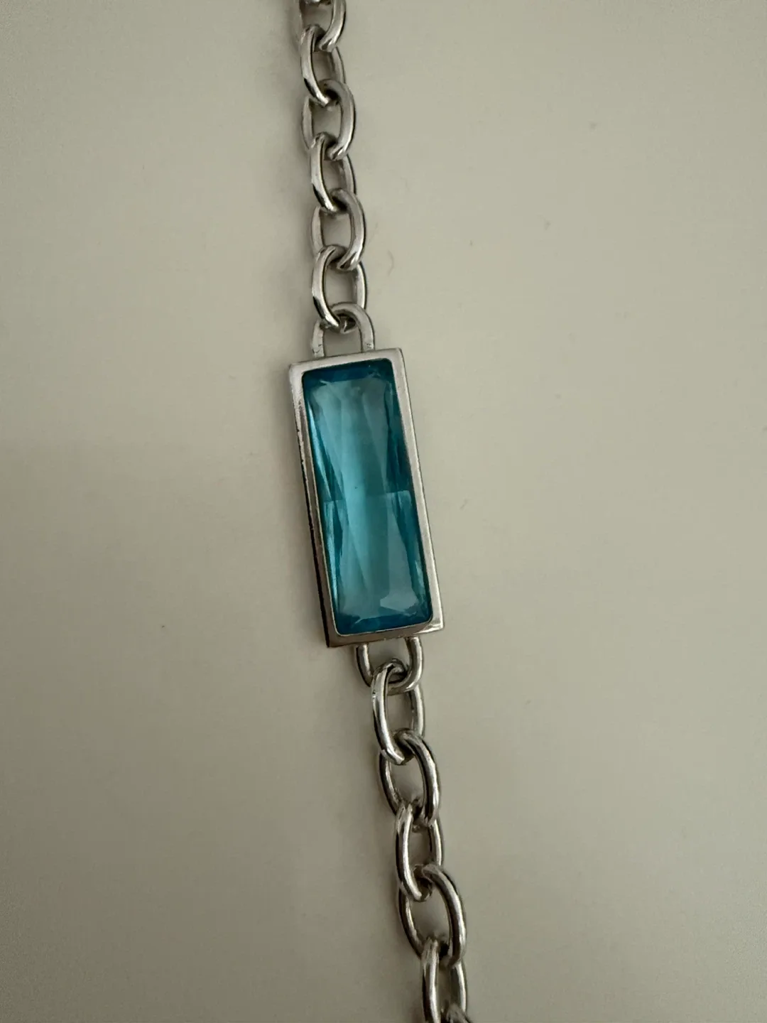 Swarovski Silver Bracelet with Blue Stone image indicator(2)