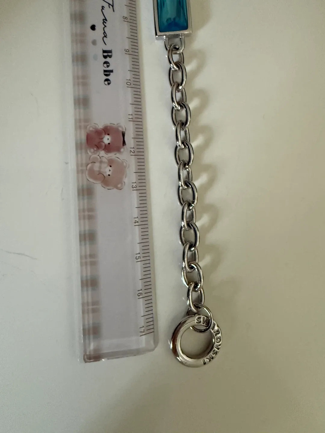 Swarovski Silver Bracelet with Blue Stone image indicator(5)