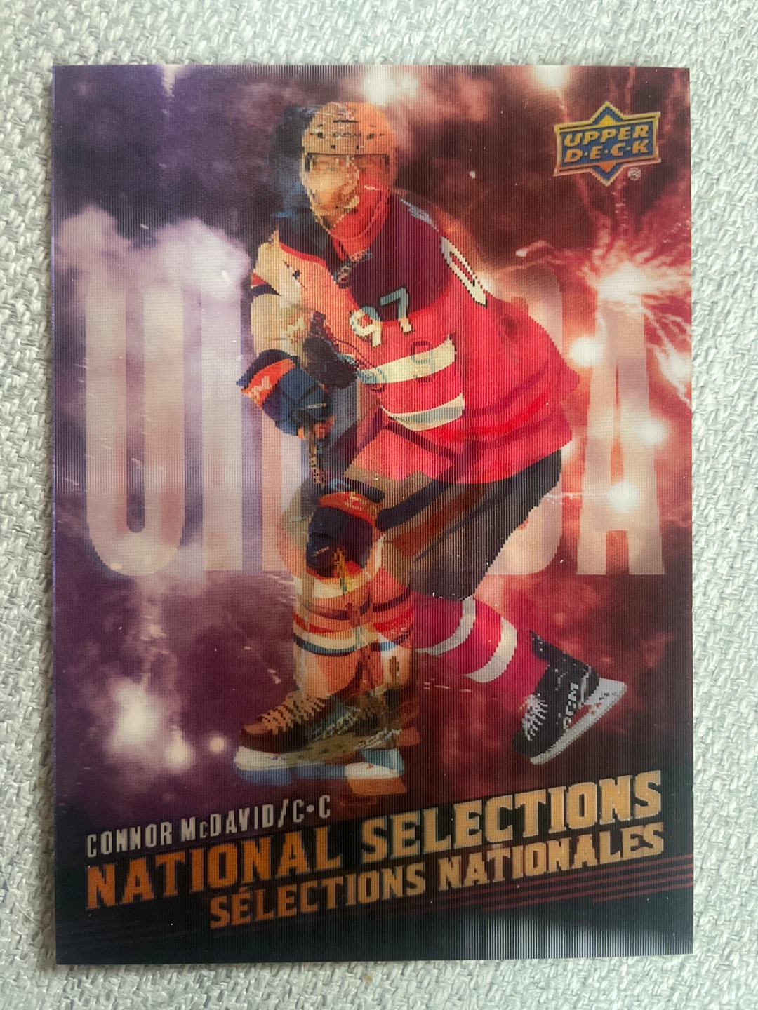 Connor McDavid Upper Deck Tim Hortons Hockey Card