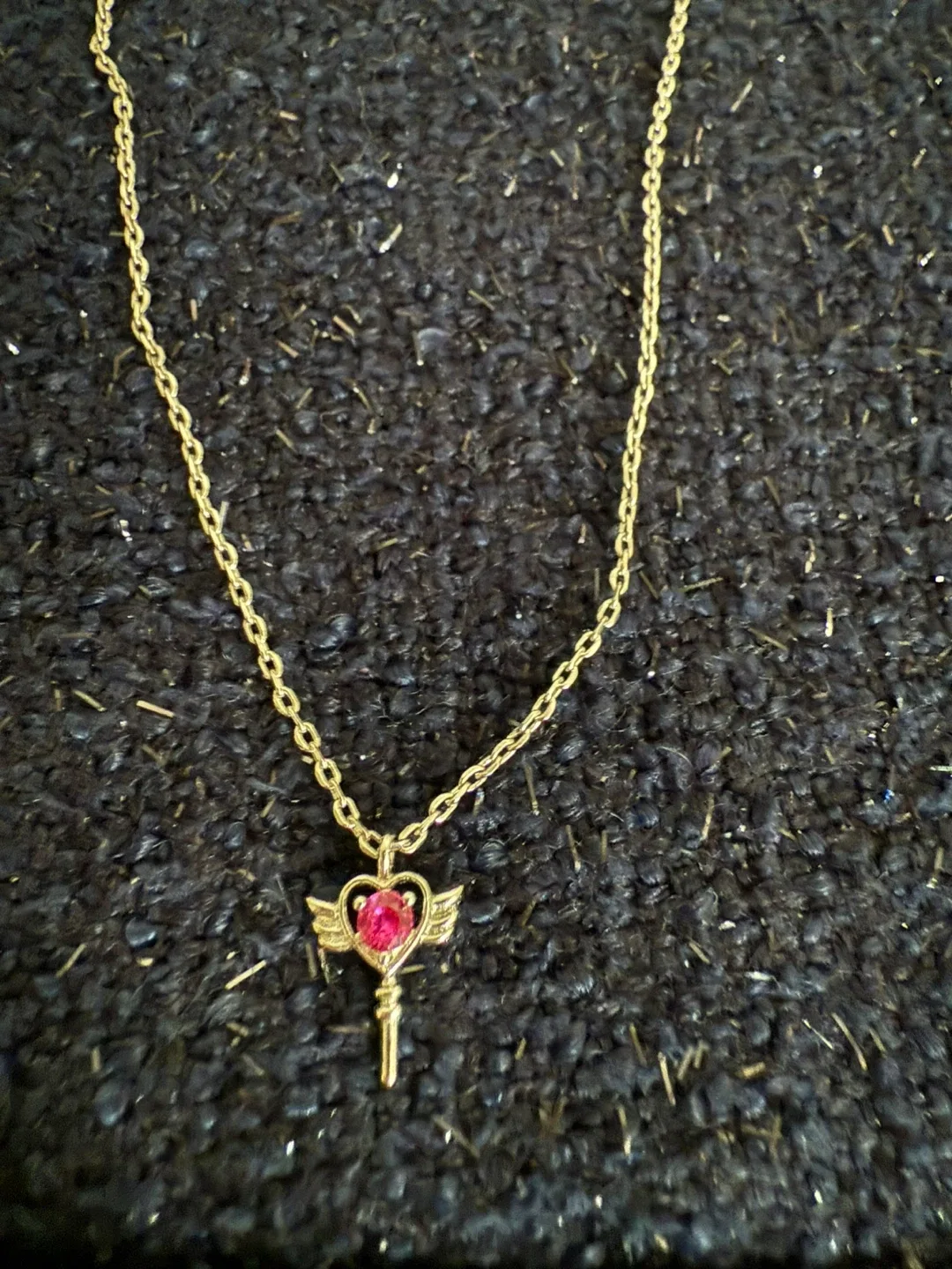 Heart Winged Key Necklace new image indicator(2)