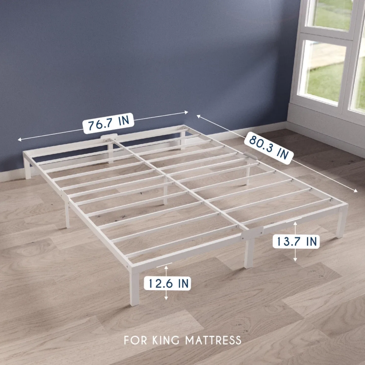 Dreamzie King Size Bed Frame Metal image indicator(2)