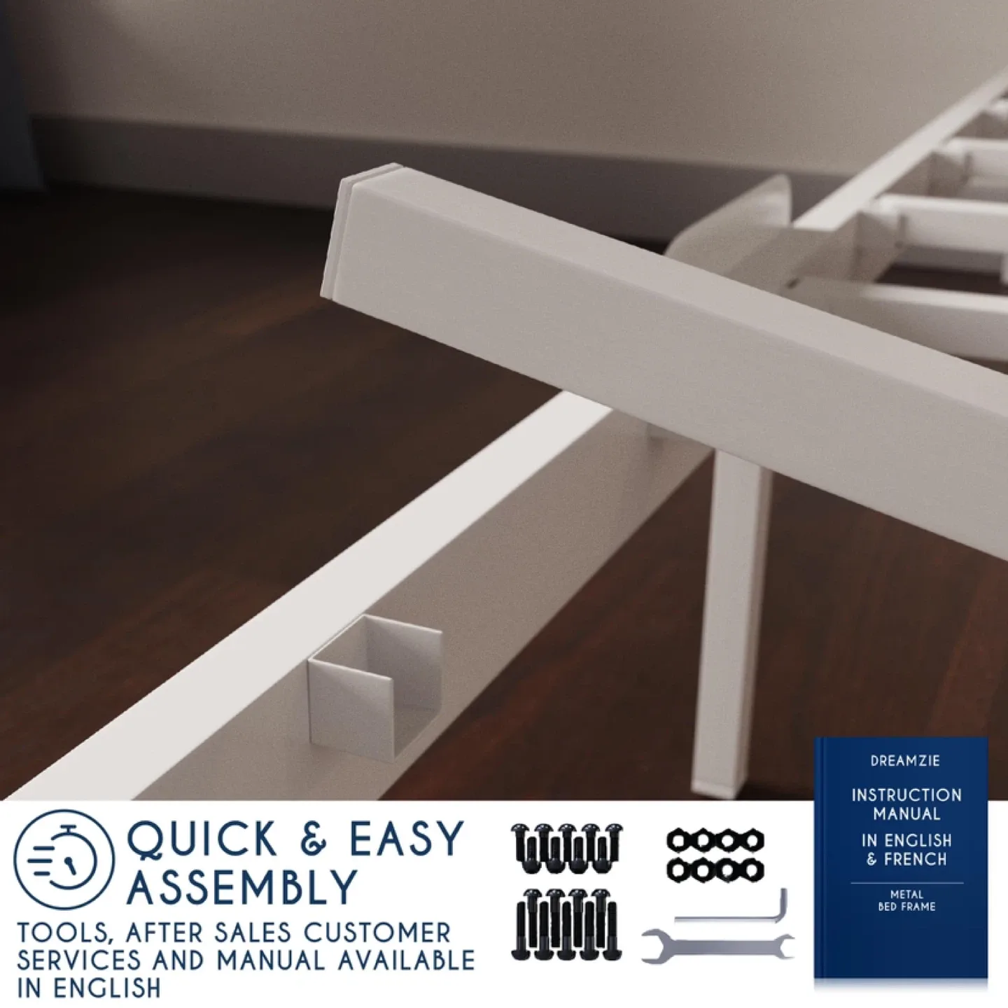 Dreamzie King Size Bed Frame Metal image indicator(3)