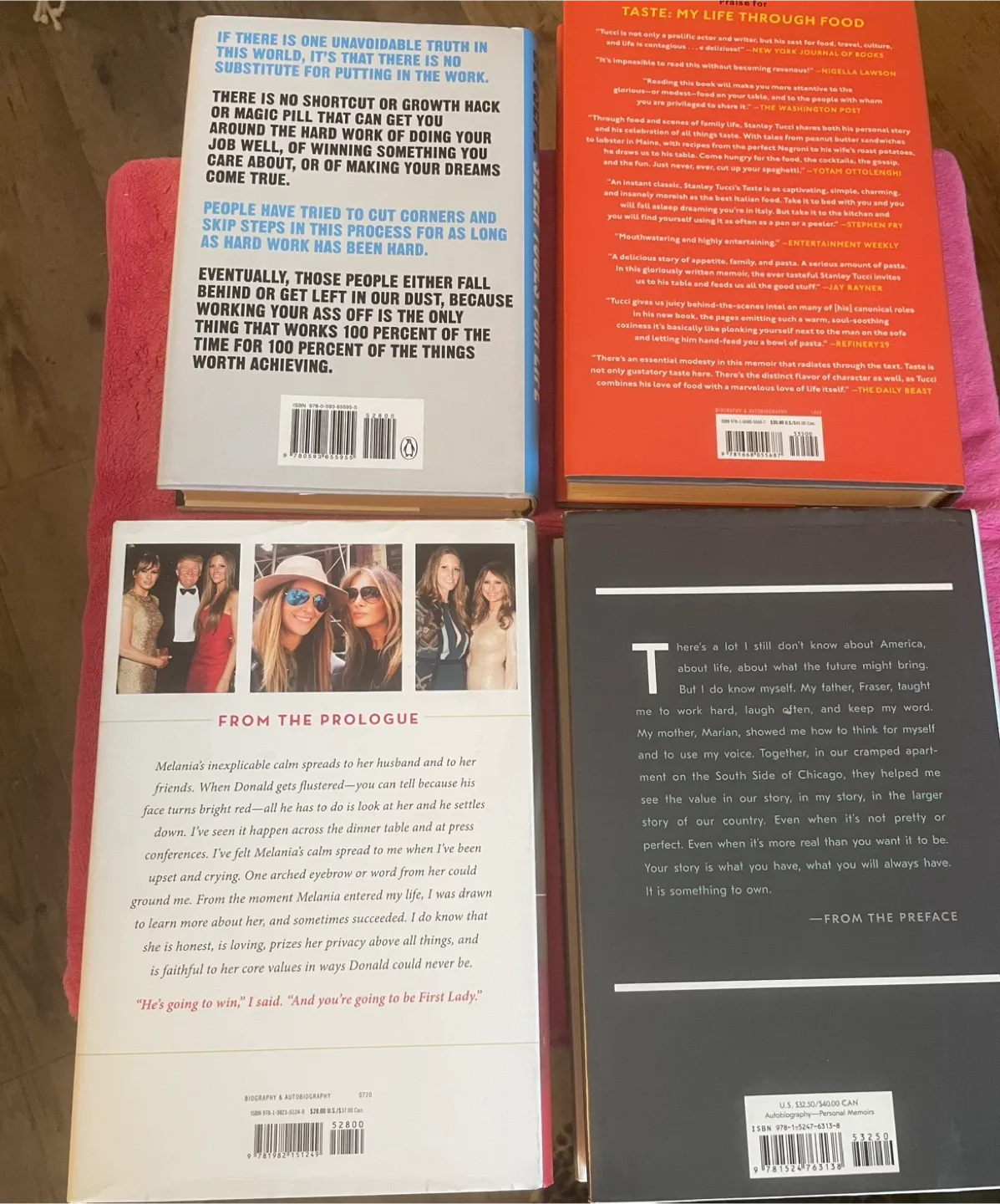 Assorted Biography Books: Schwarzenegger, Tucci, Obama, Wolkoff image indicator(2)