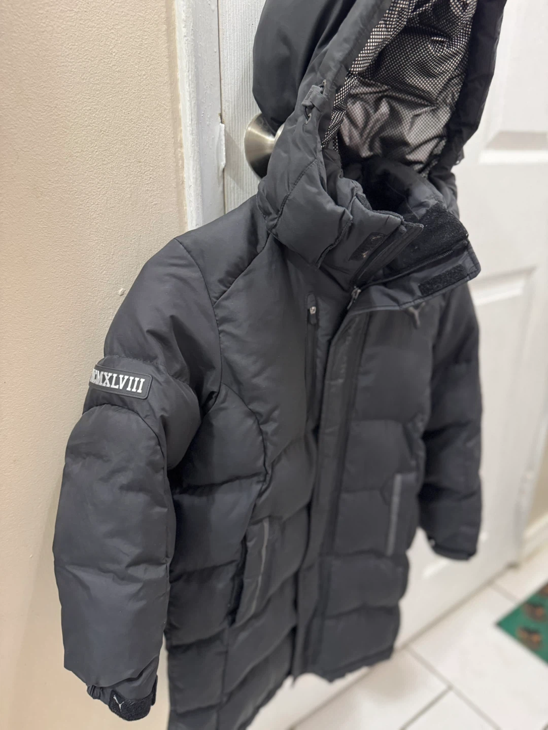 Kids Puma Black Puffer Jacket - Size 120 - photo 2