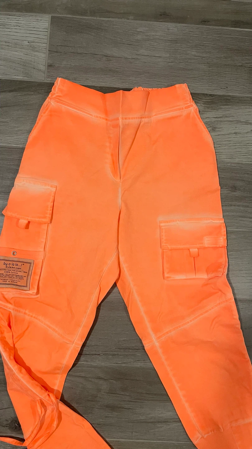 by o la la...! Orange Cargo Pants - Size M - photo 4
