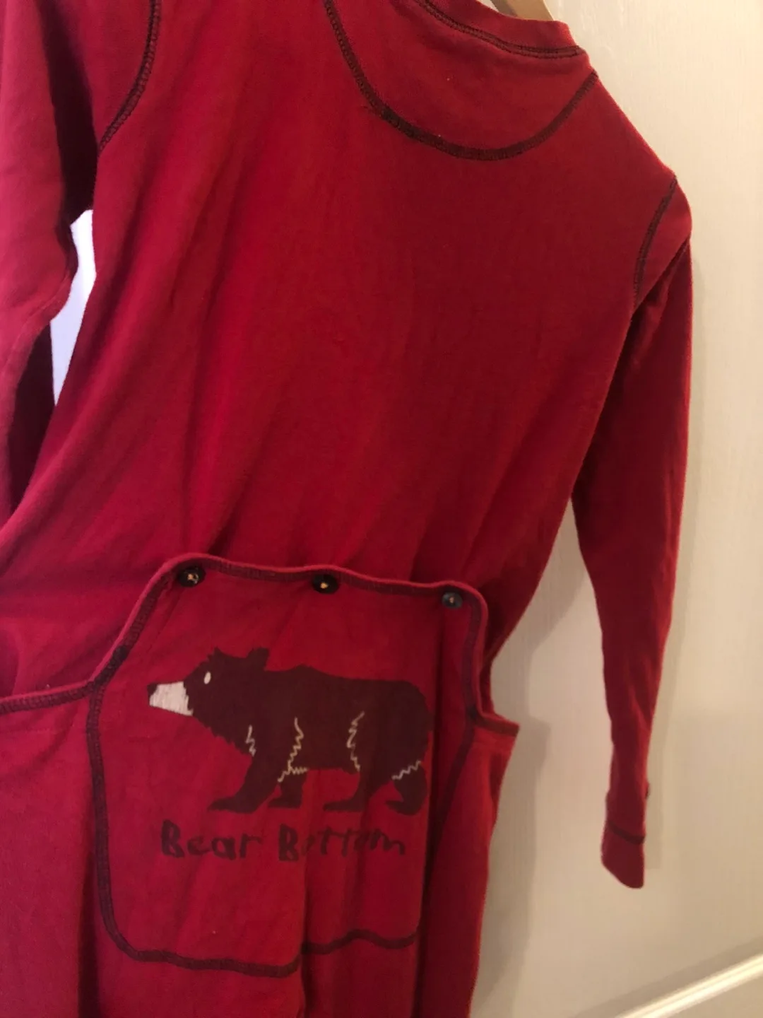 Full P.J’s Bear Bottom Red Onesie - Size 12 thumbnail