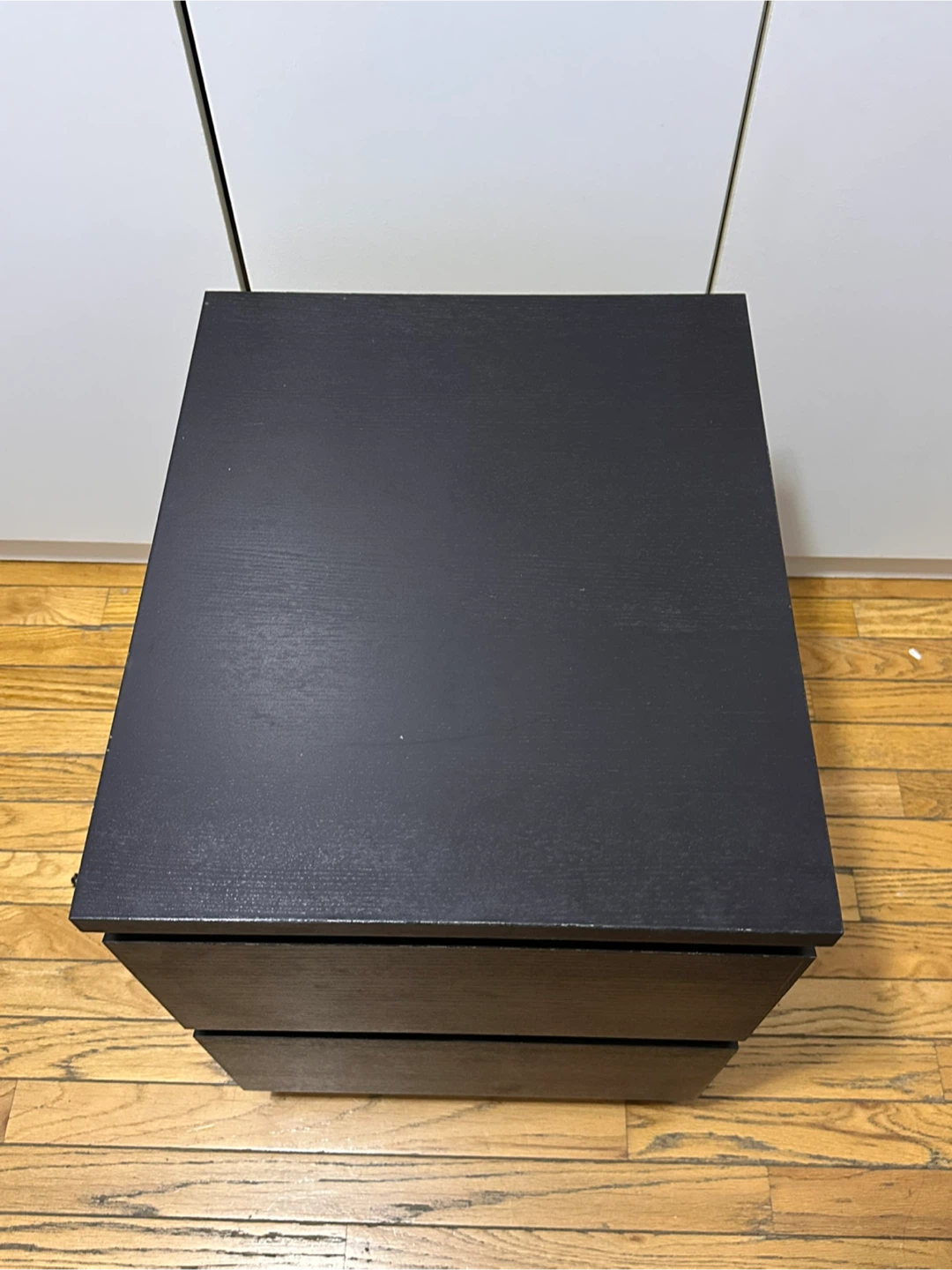 Black 2-Drawer Nightstand - photo 2