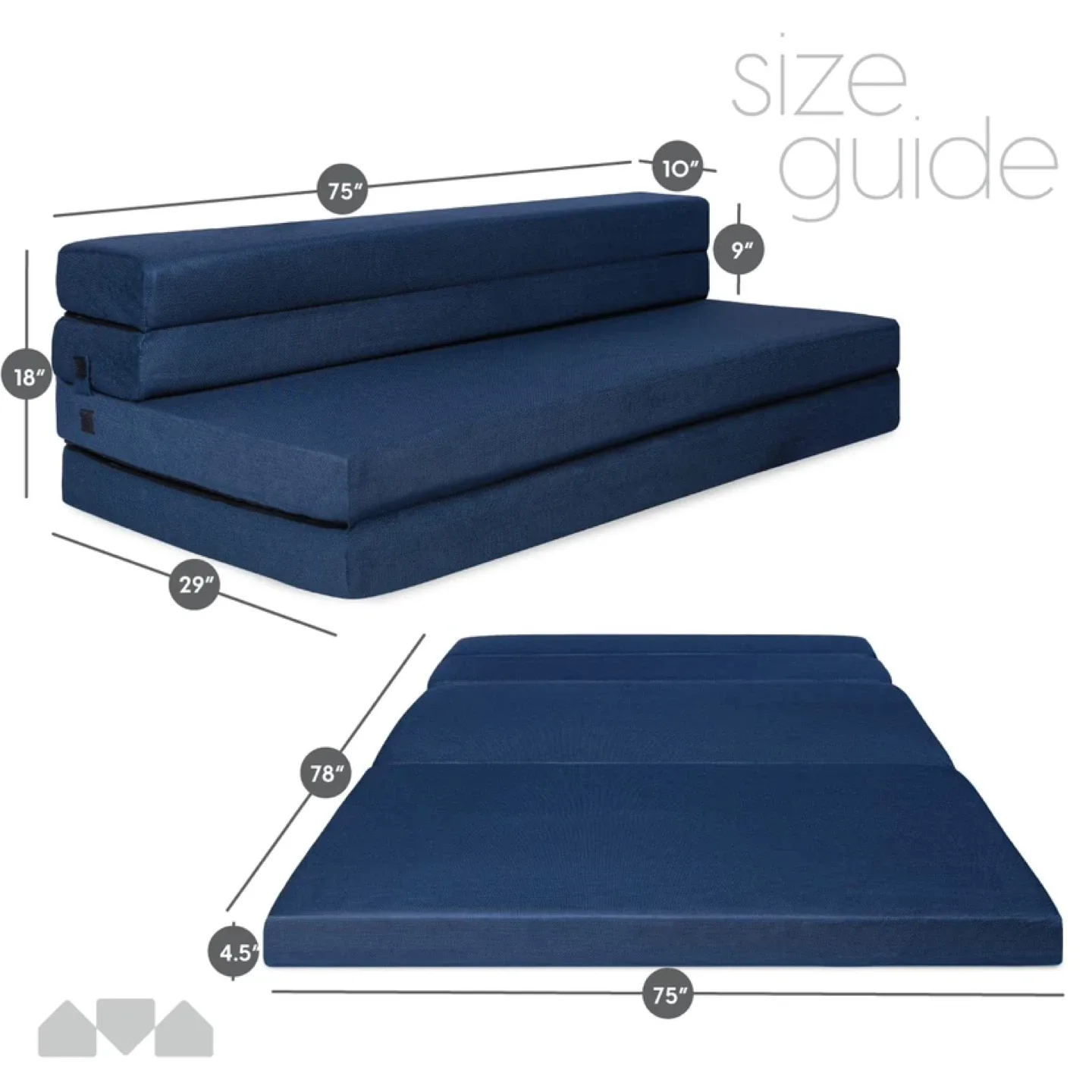 Milliard Tri-Fold Foam Folding Mattress King Size image indicator(2)