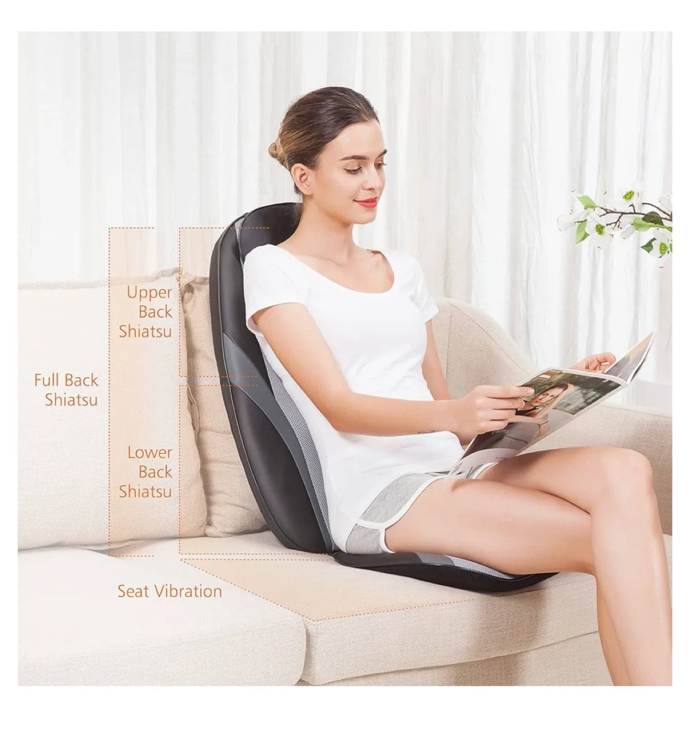 Snailax Shiatsu Massage Seat Cushion image indicator(2)