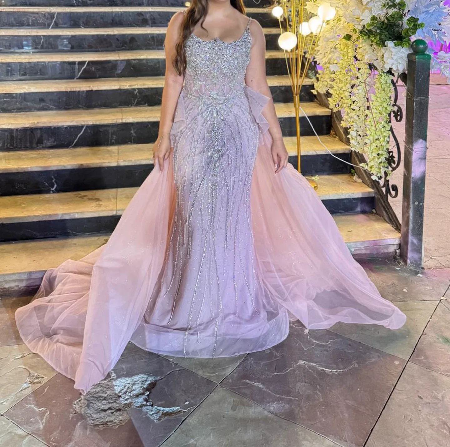 Wonderland By Lilian Blush Pink Sequin Ball Gown