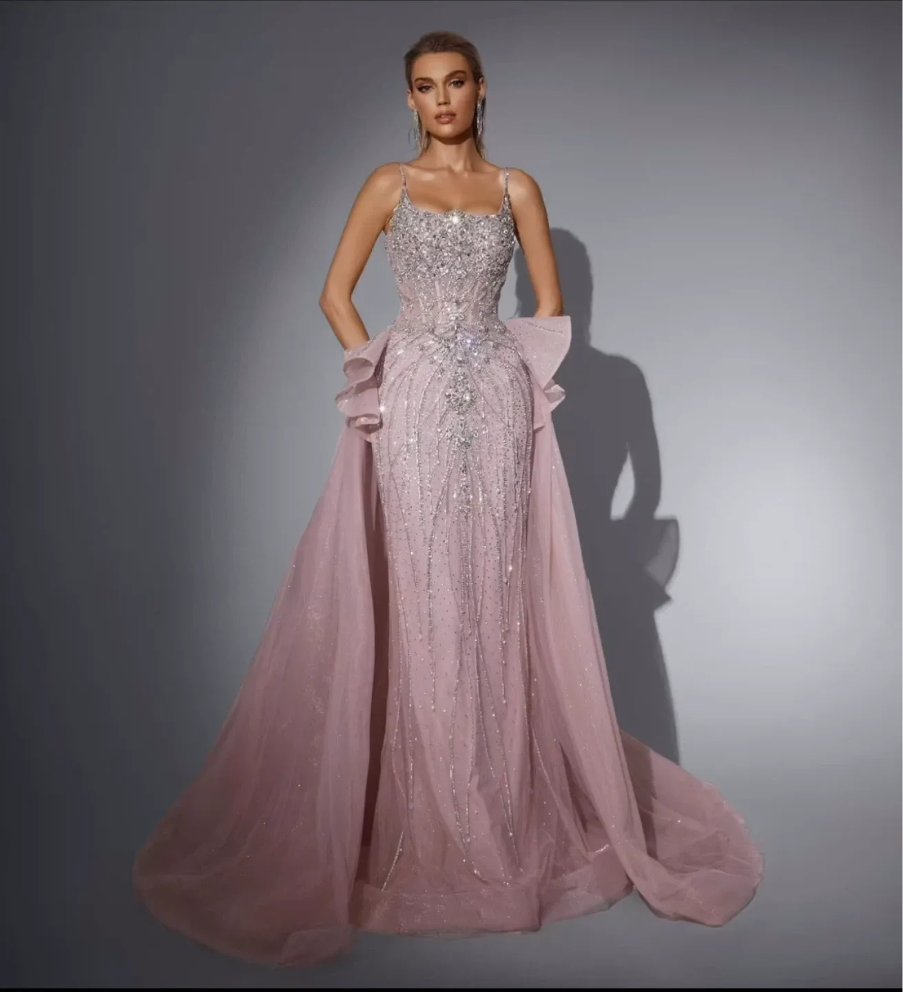 Wonderland By Lilian Blush Pink Sequin Ball Gown image indicator(3)