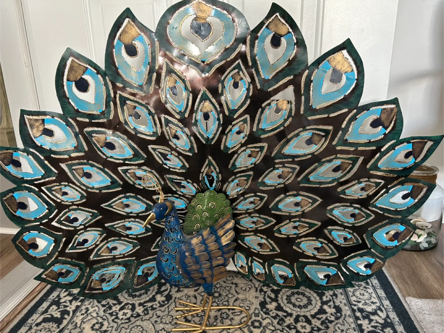 Elegant Peacock FirePlace Screen