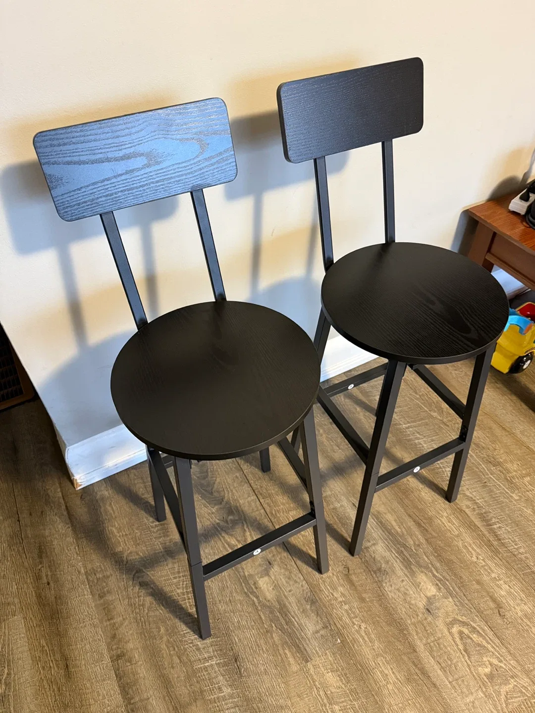 Set of 2 Black Bar Stools - 33.7" Height image indicator(2)