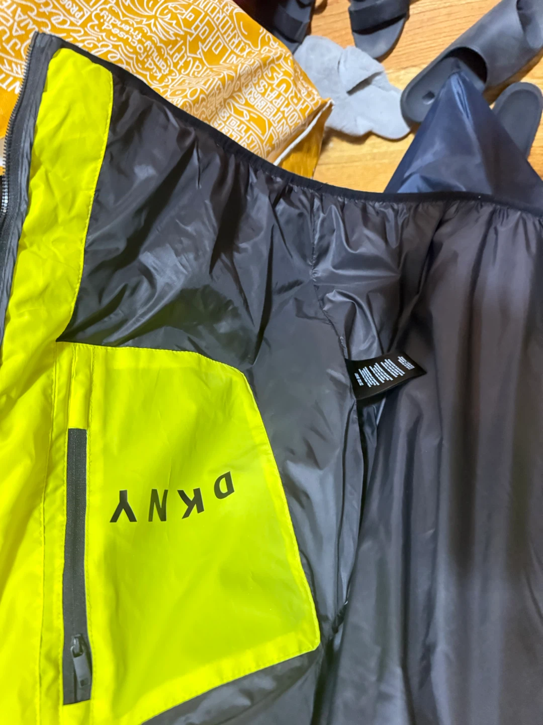 DKNY Puffer Jacket - Yellow, Size XL - photo 2