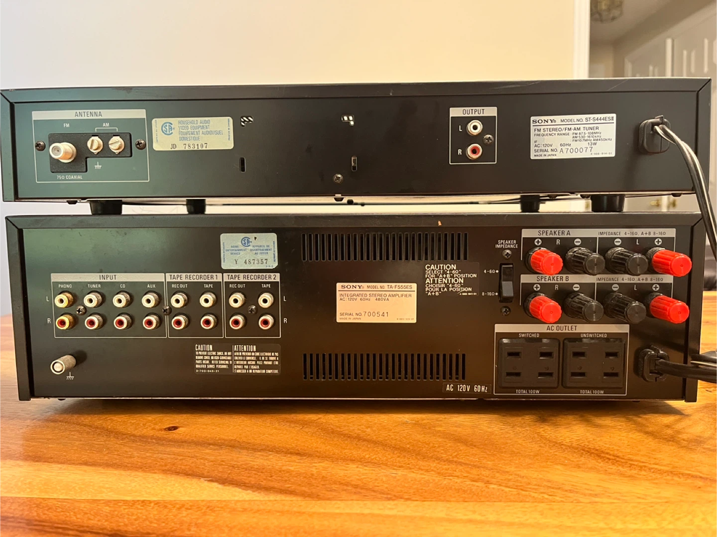 Sony ST-S444ESII FM/AM Tuner & TA-F555ES Amplifier - photo 2