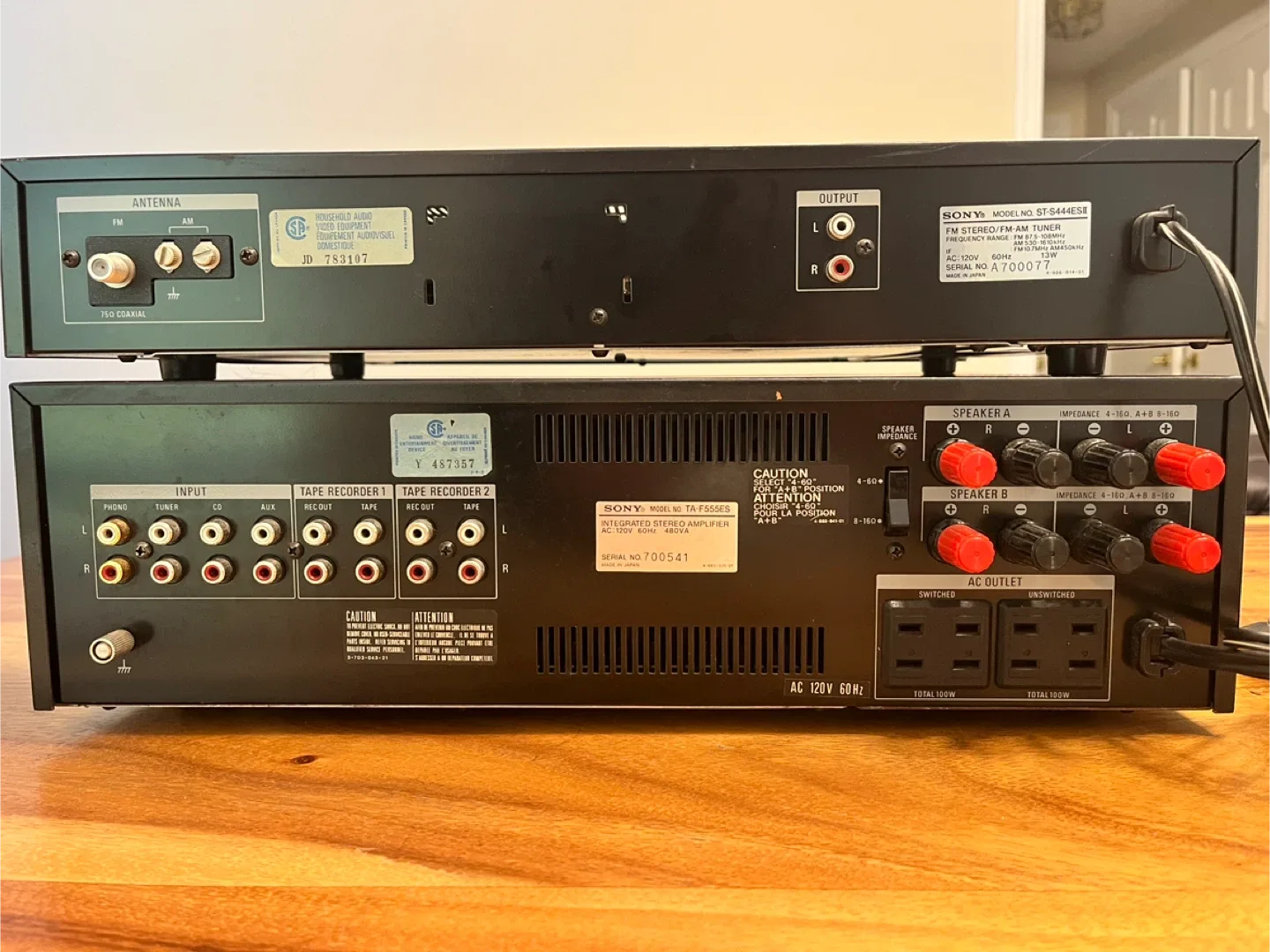 Sony ST-S444ESII FM/AM Tuner & TA-F555ES Amplifier image indicator(2)