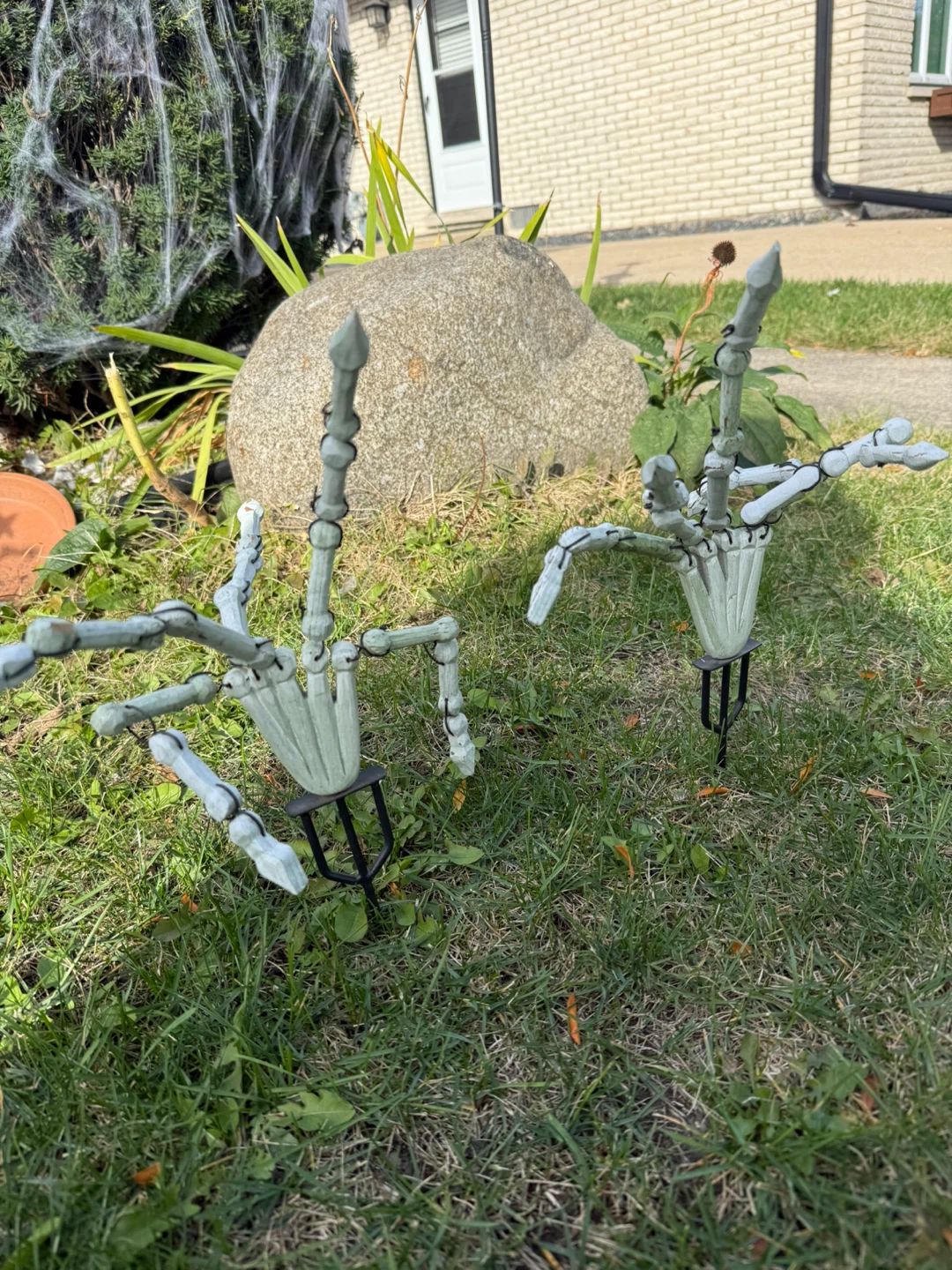 Halloween Skeleton Hand Lawn Stakes