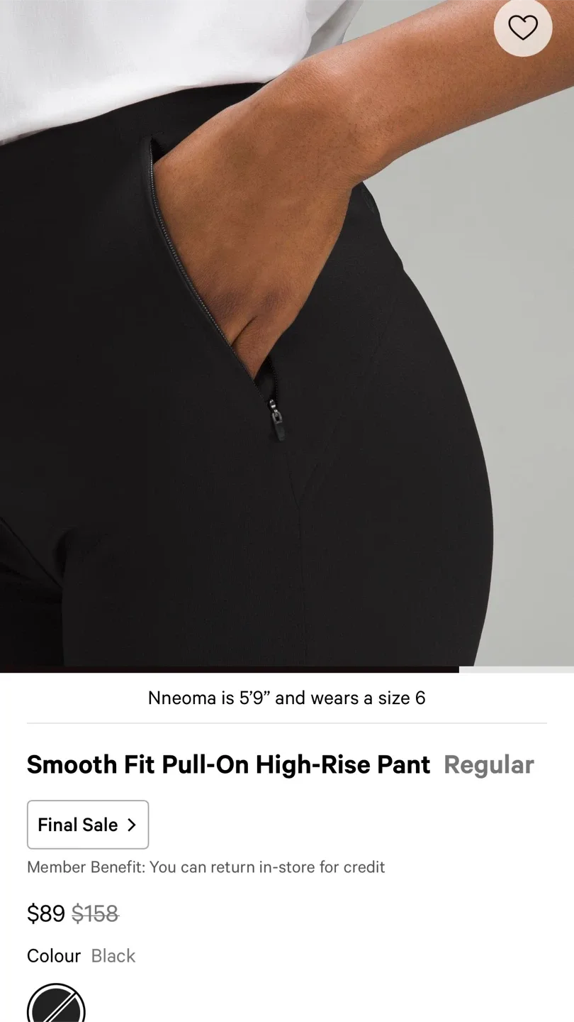Lululemon Smooth Fit Pull-On High-Rise Pant Espresso Size 8 image indicator(6)