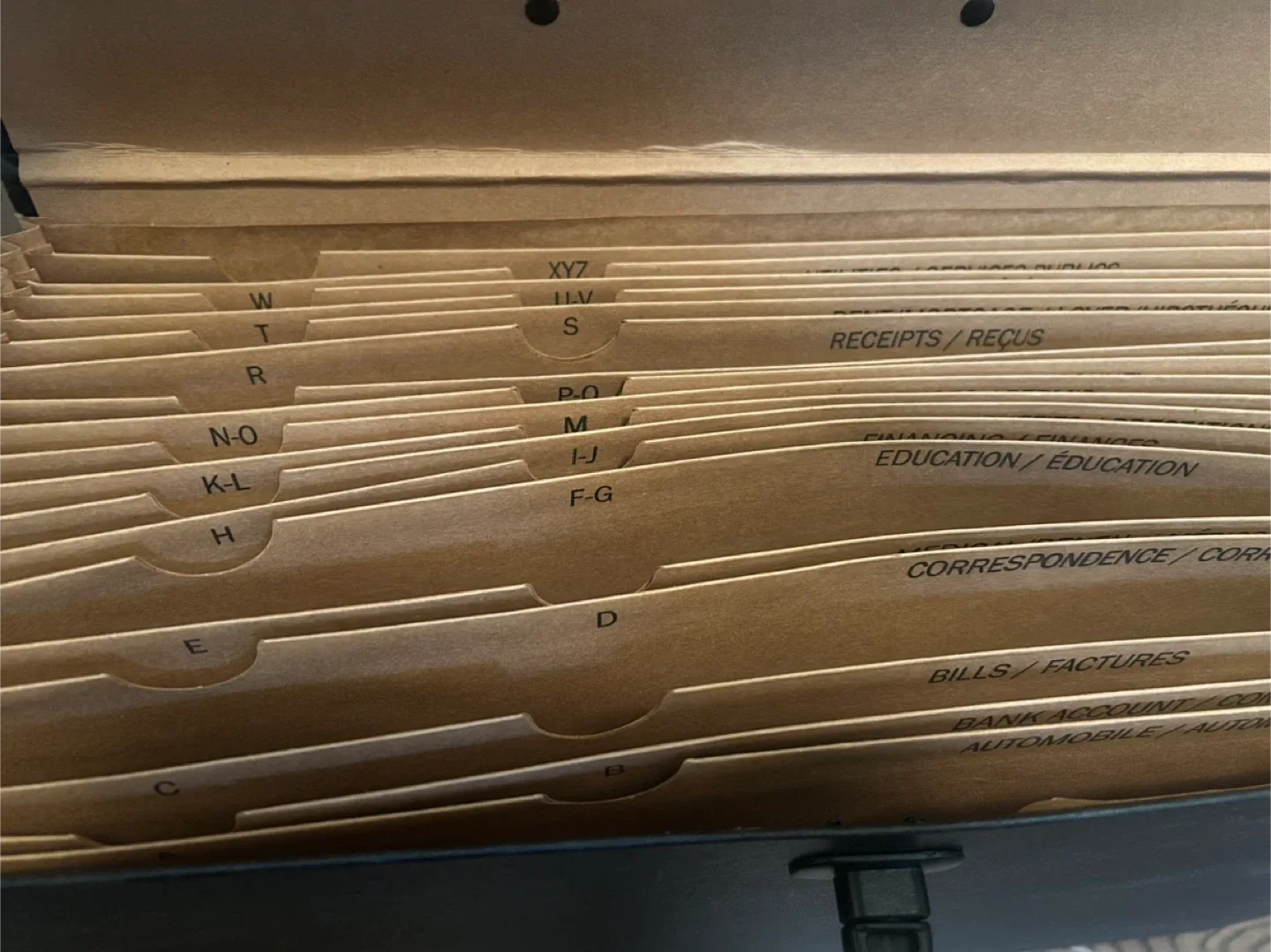 Accordion File Organizer Box, Black image indicator(4)