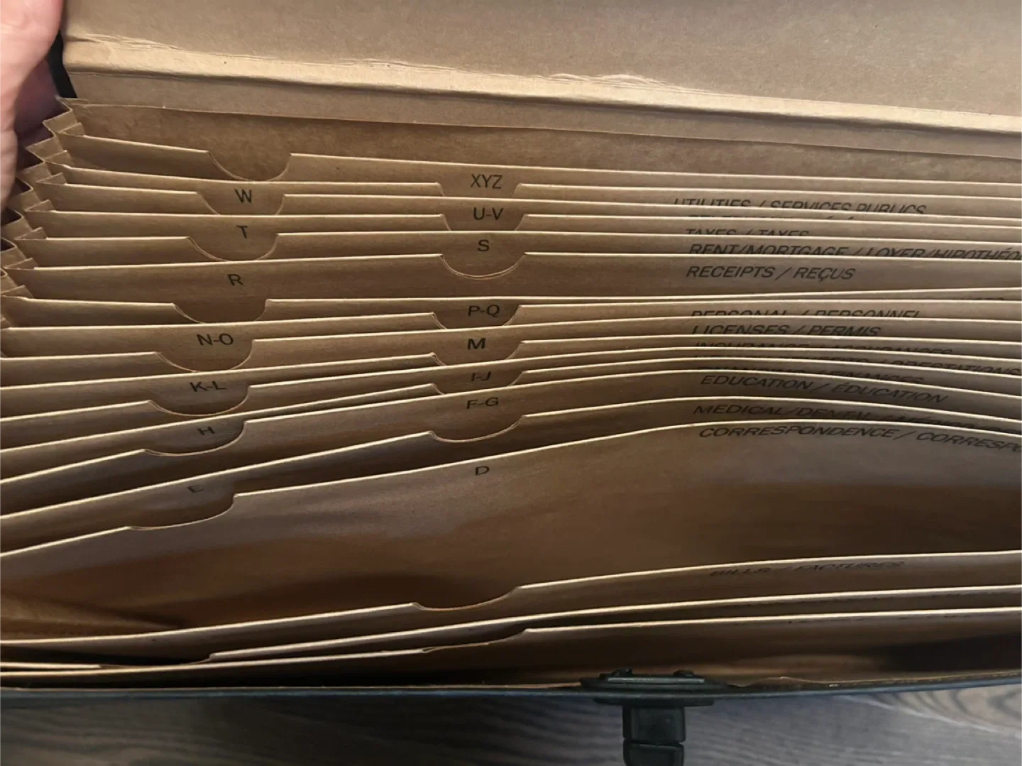 Accordion File Organizer Box, Black image indicator(3)