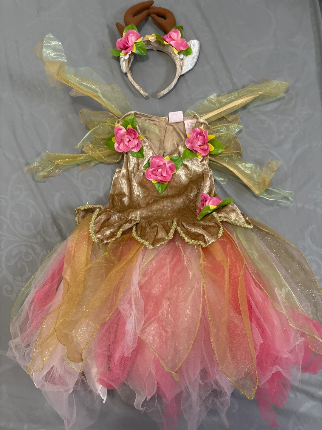 Fairy Princess Costume with Wings & Headband