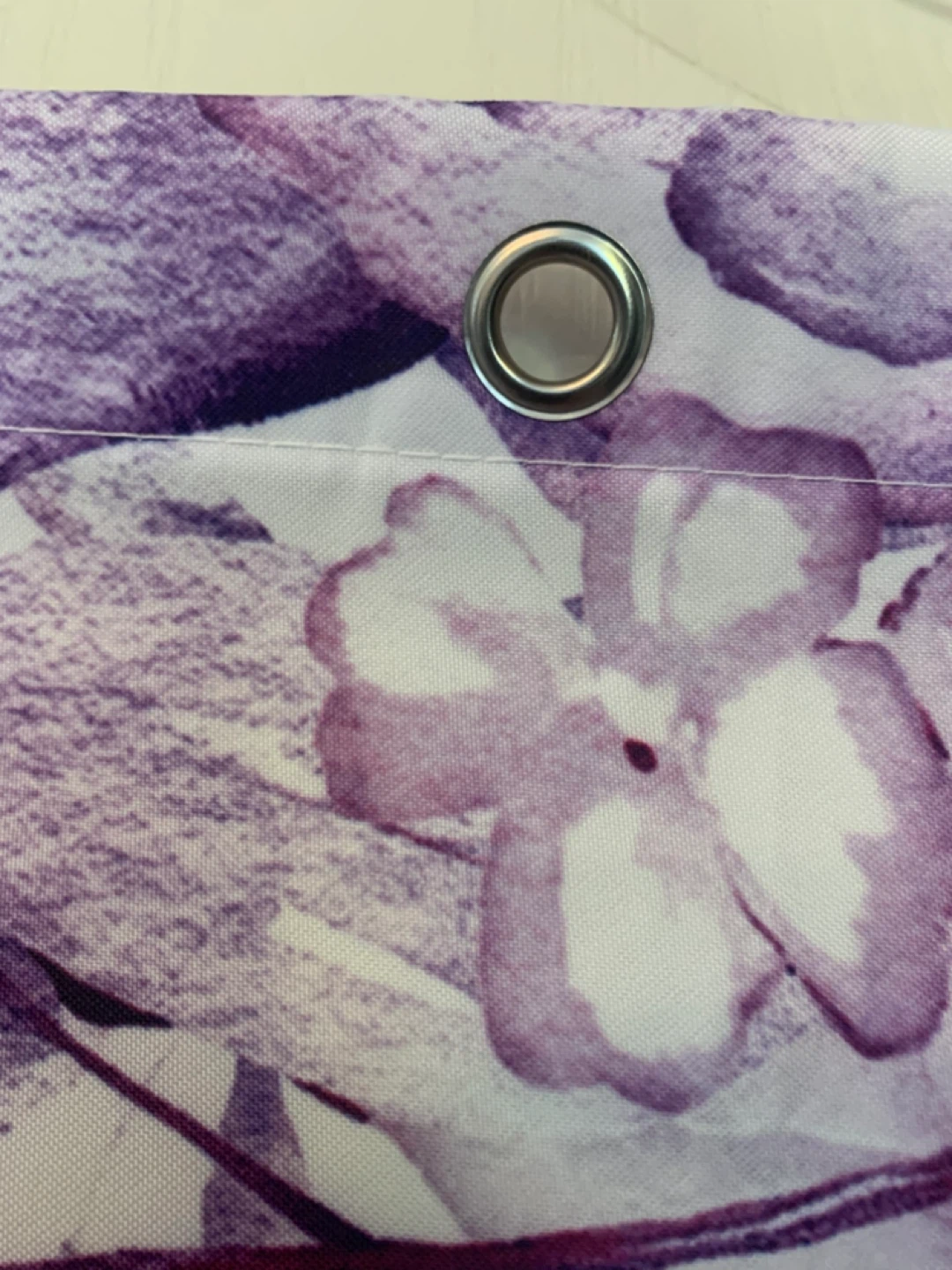 Beautiful purple and white shower curtain $16 - photo 2