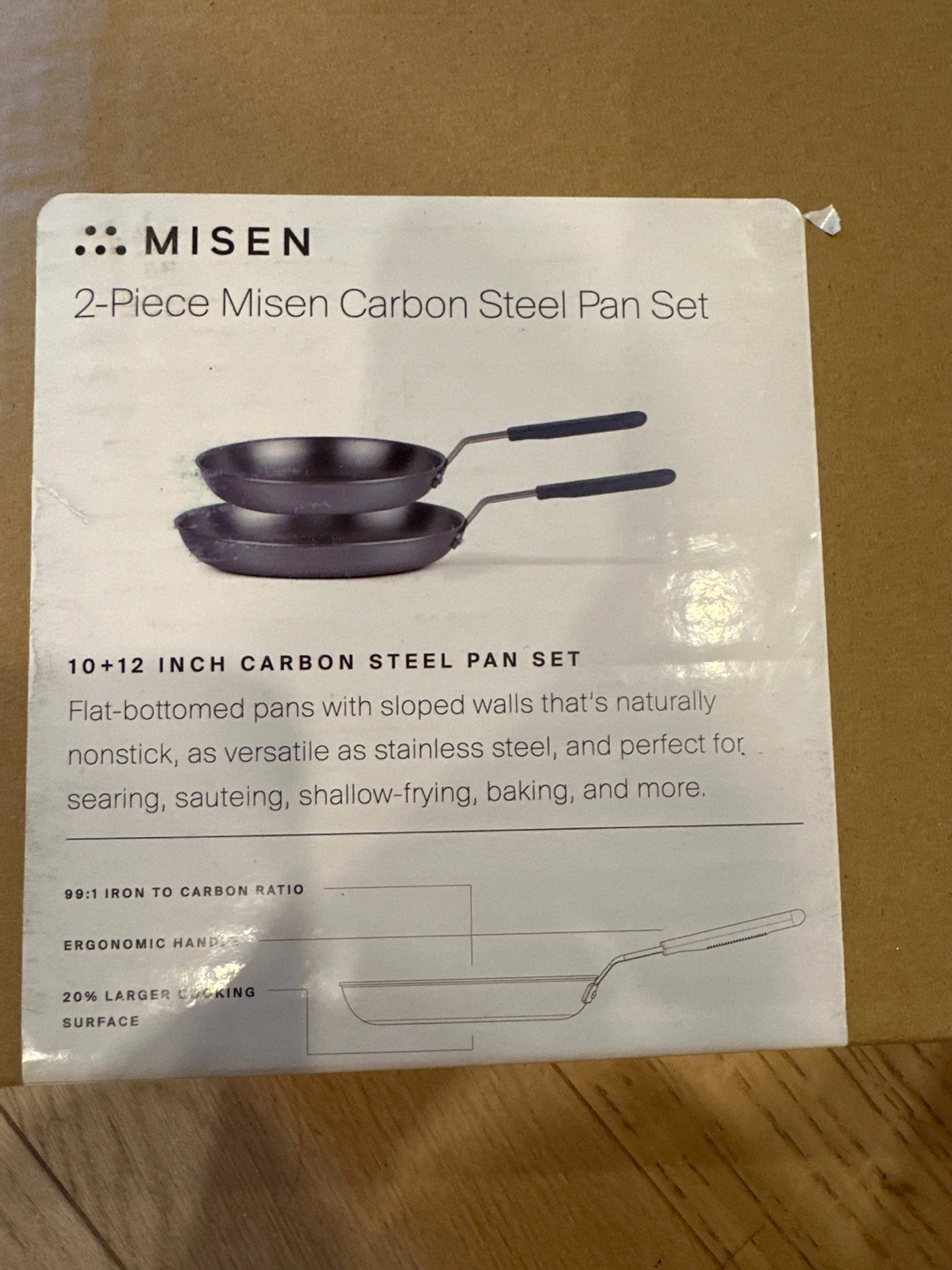 Misen 12 inch Carbon Steel Pan - photo 2