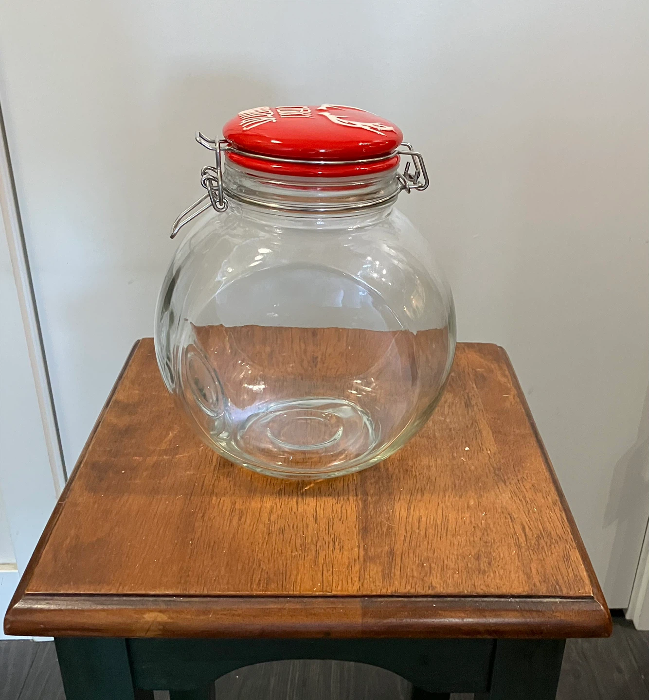 Christmas Glass Jar with Red Lid - photo 2
