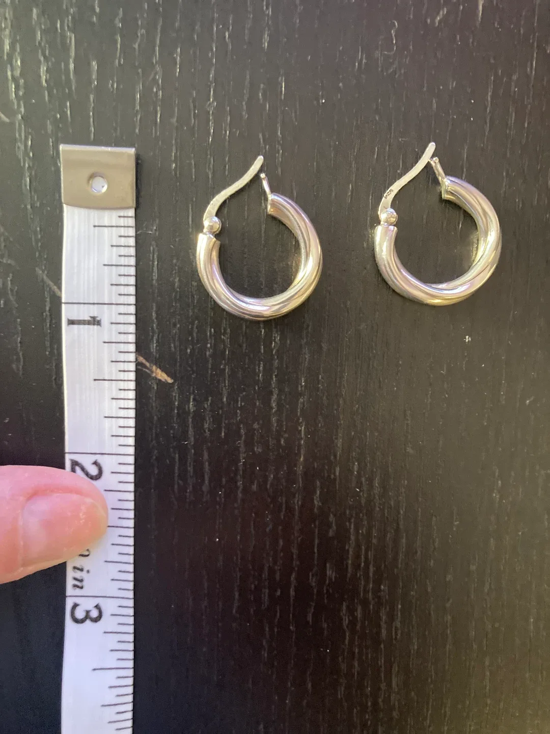 Silver 925 Hoop Earrings image indicator(2)