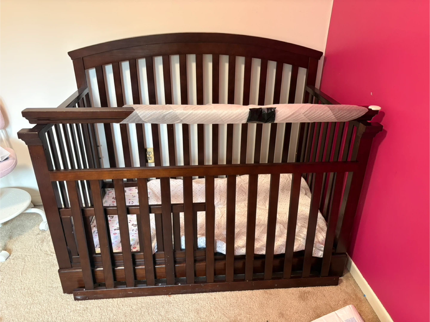 Espresso Brown Convertible Baby Crib - photo 2