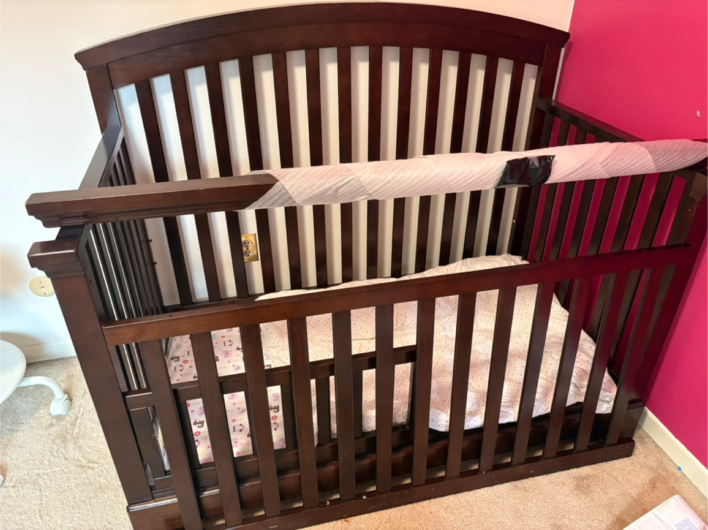 Espresso Brown Convertible Baby Crib