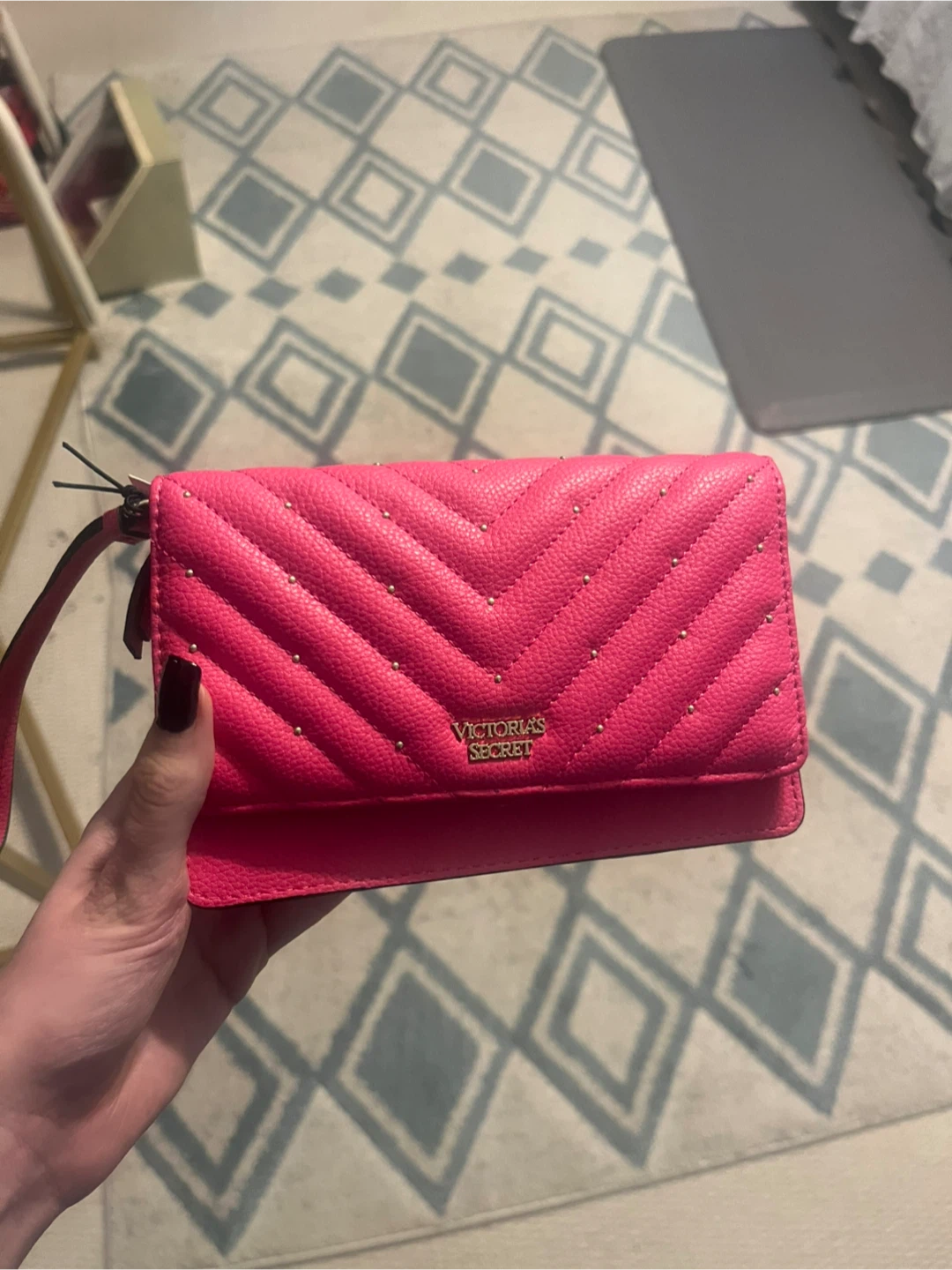 Victoria Secret Red Studded wallet!!!!