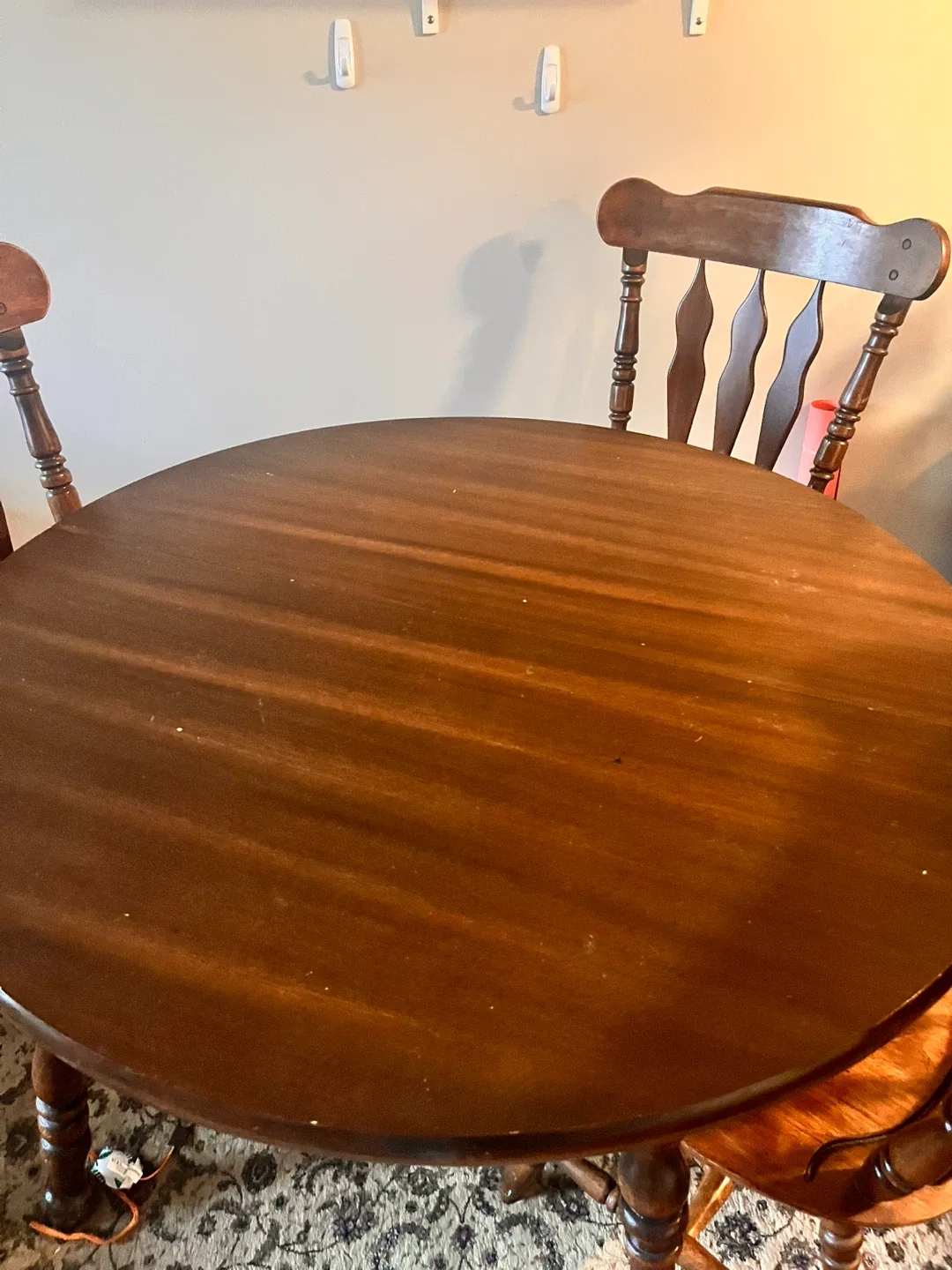 Wooden Round Table and 4 Chairs Set image indicator(2)