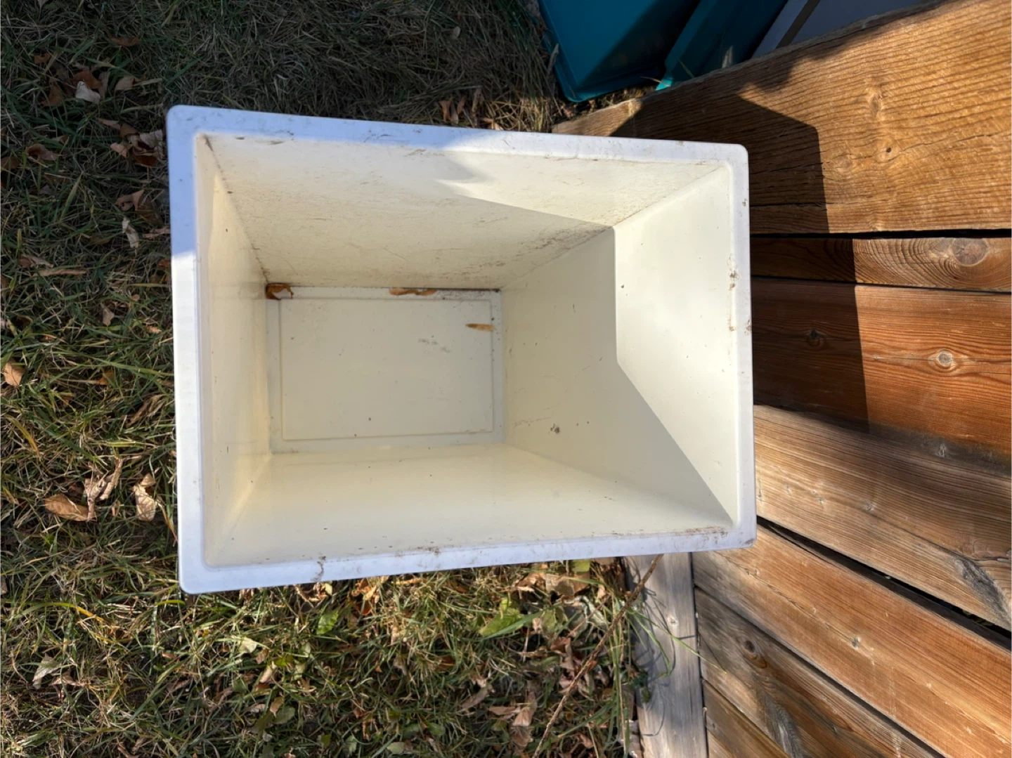 Teal Plastic Storage Tote - photo 4