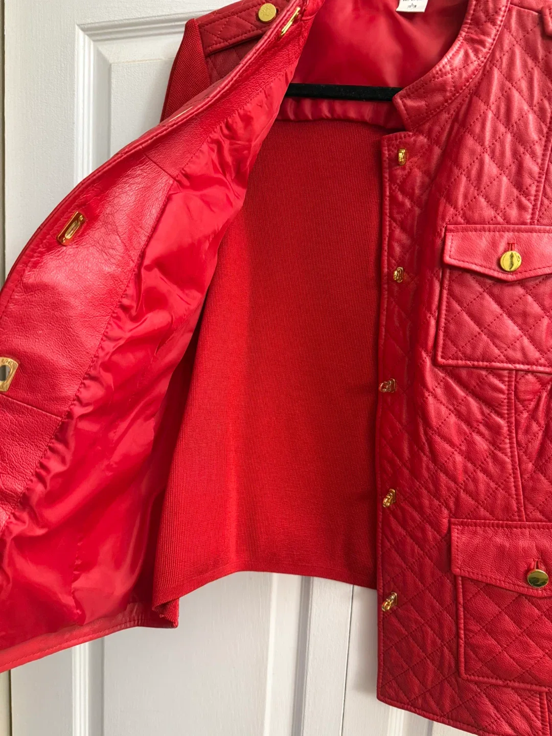 Nygard Collection Red Leather Jacket - Size L image indicator(2)