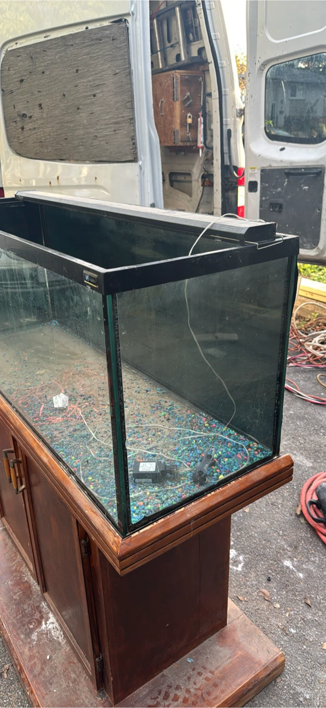 Large Fish Tank with Cabinet Stand