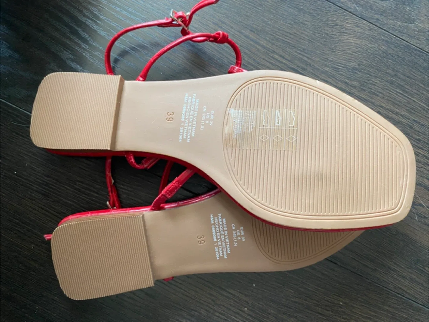 H&M Red Sandals - Size 39 image indicator(2)