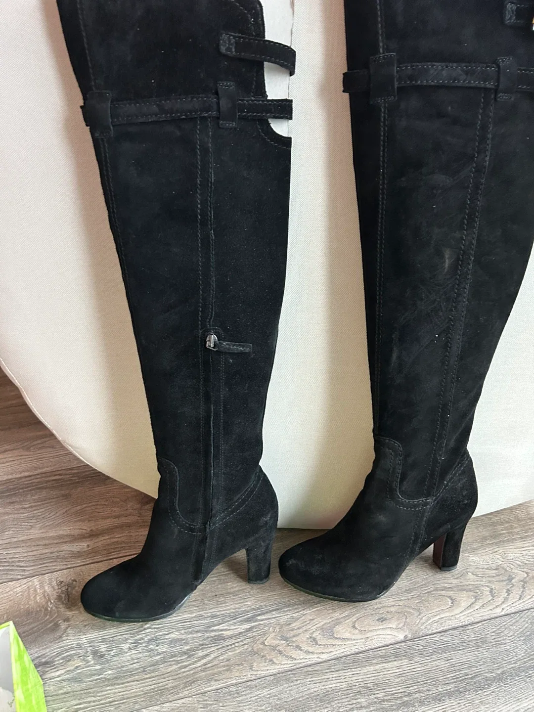 Sam Edelman Black Suede Over-the-Knee Boots image indicator(2)