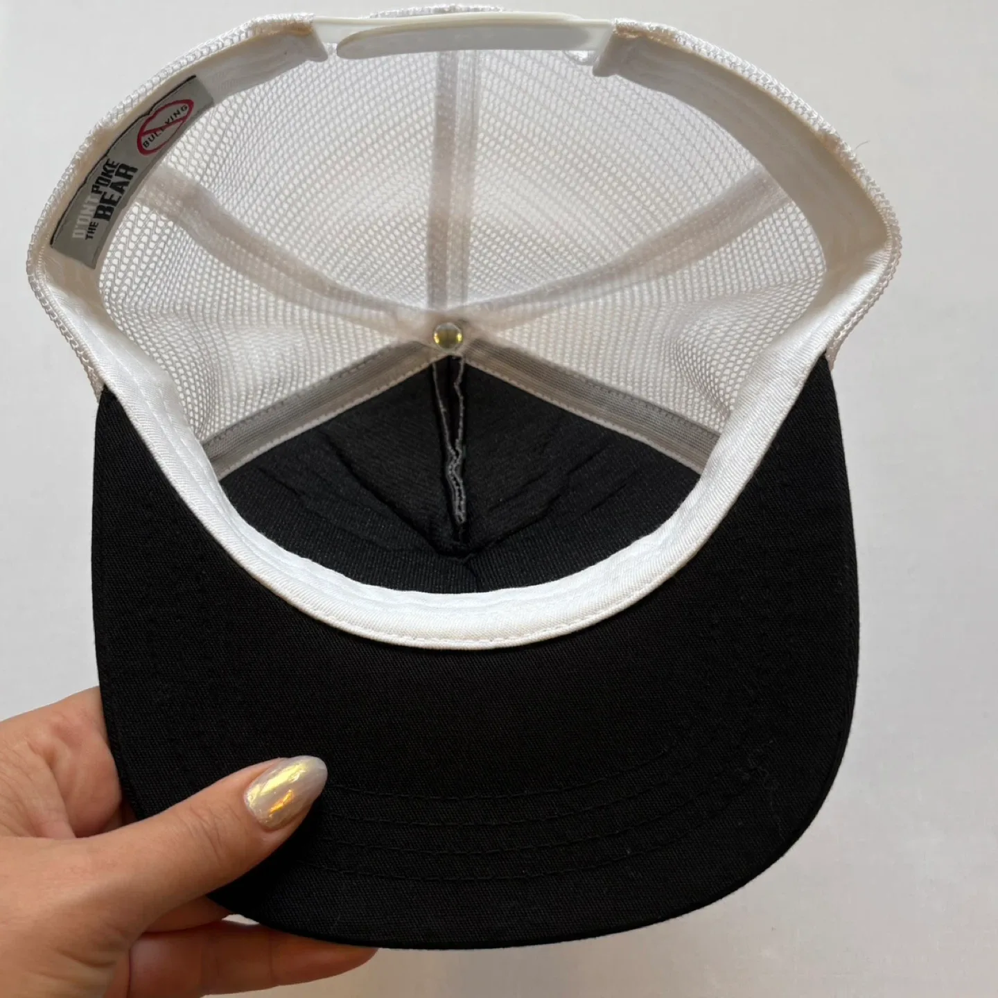 D Ont Poke The Bear Wine Trucker Hat Snapback Cap Bear Graphic image indicator(6)