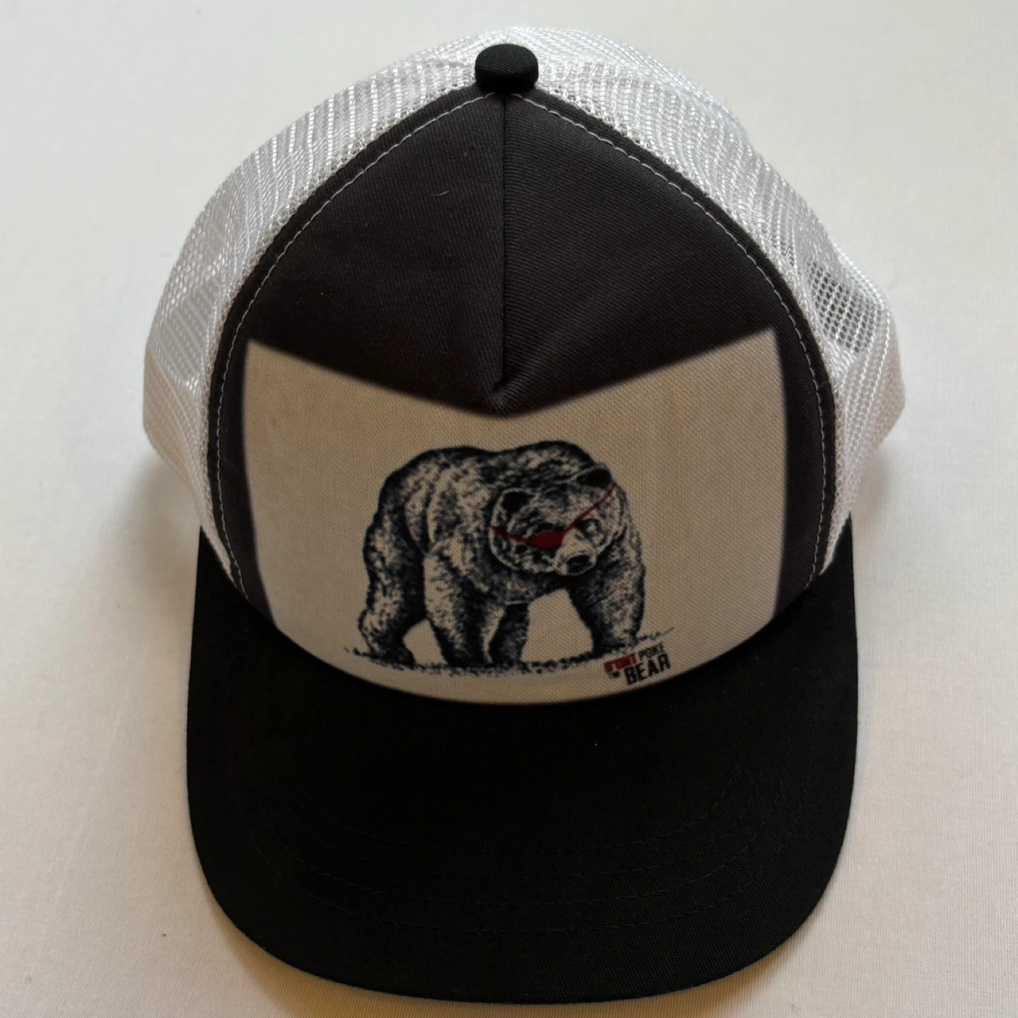 D Ont Poke The Bear Wine Trucker Hat Snapback Cap Bear Graphic - photo 2