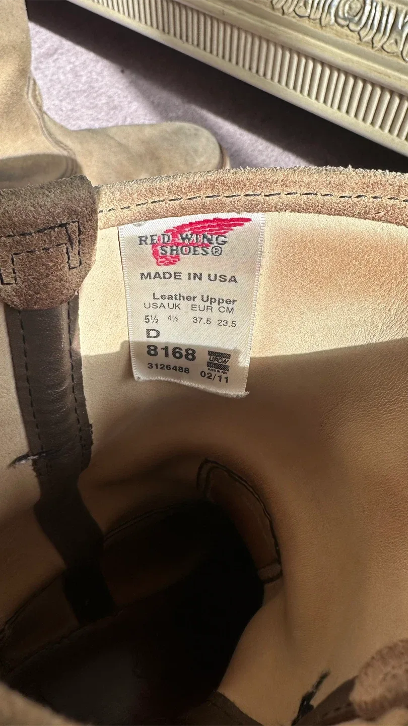 Red Wing Shoes 8168 Suede Boots - Size 5.5 image indicator(3)