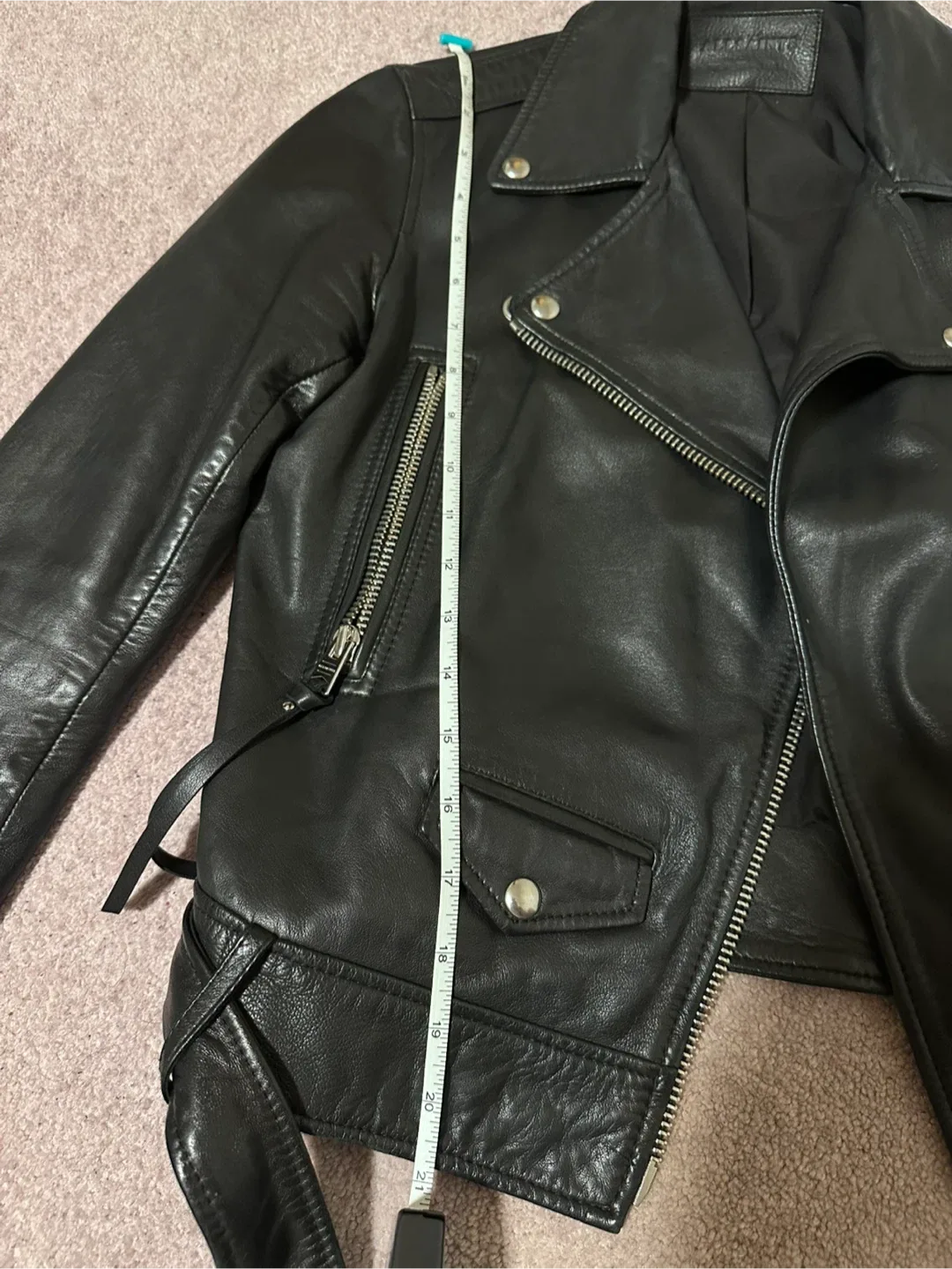 AllSaints Balfern Leather Biker Jacket image indicator(3)
